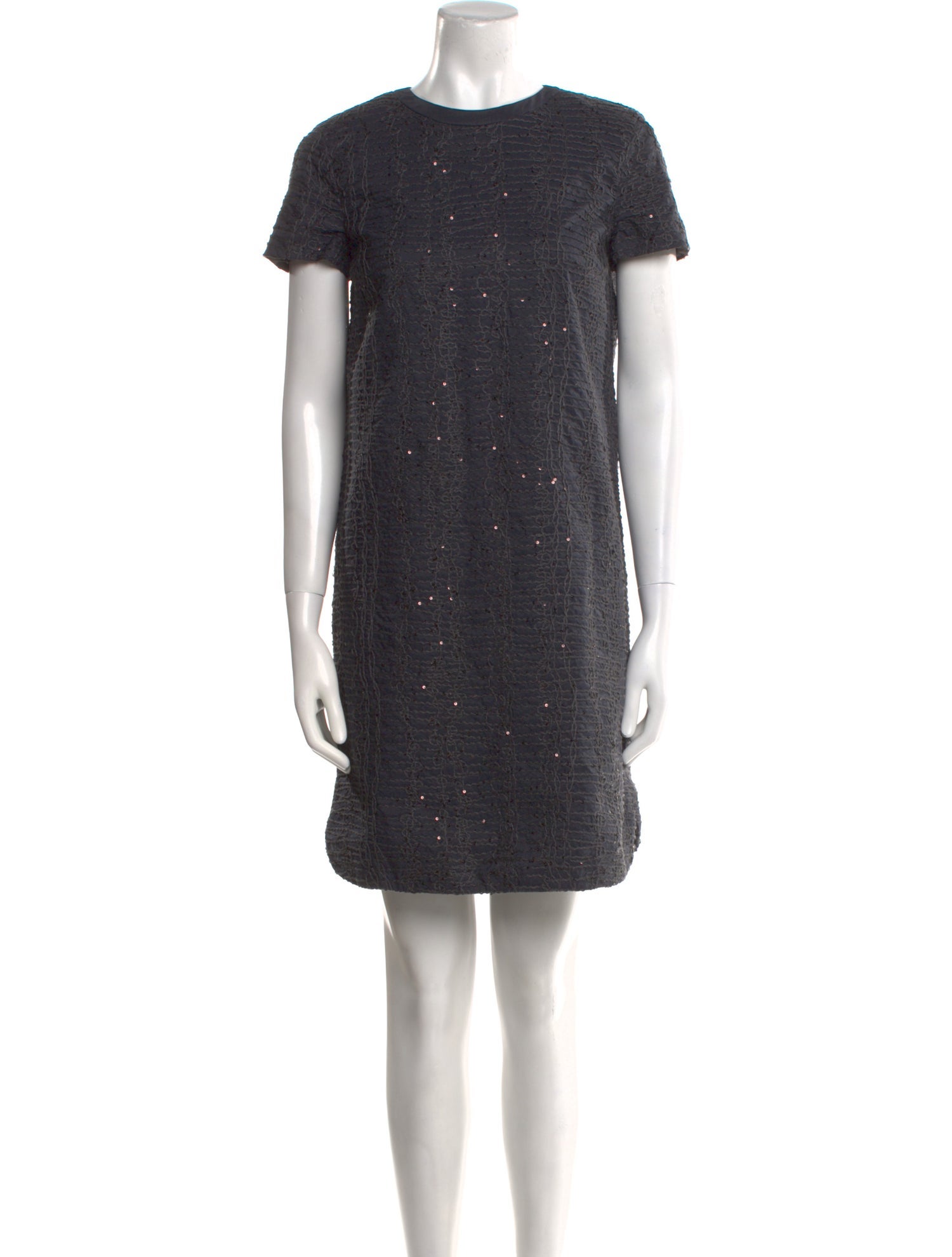 Brunello Cucinelli Crew Neck Mini Dress