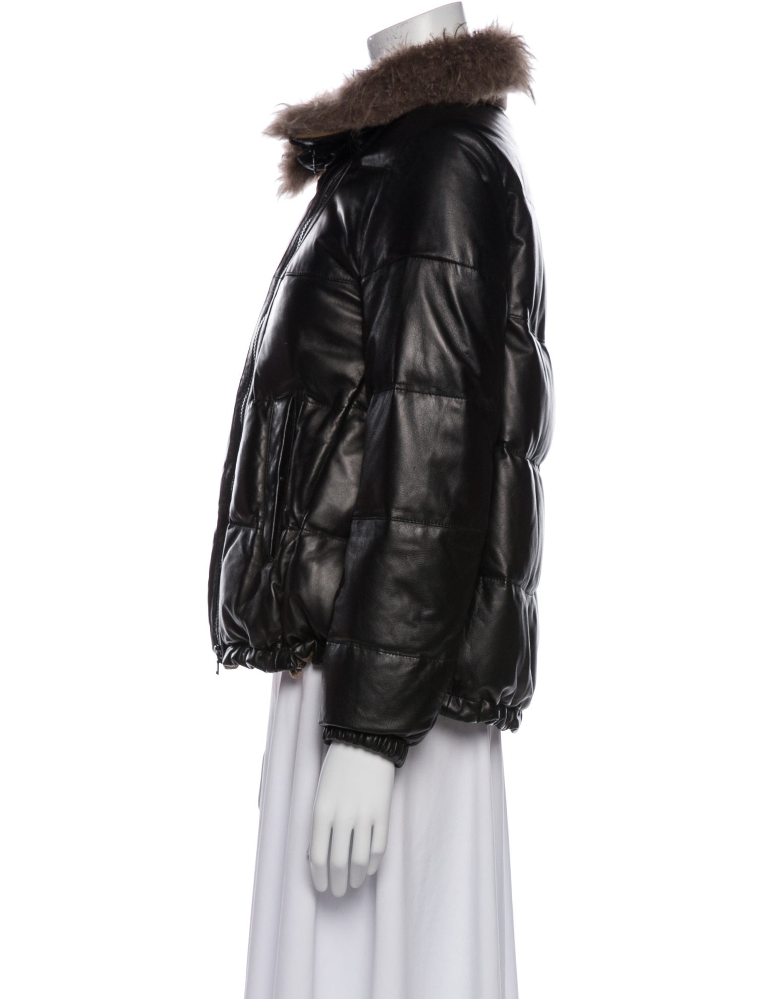 Brunello Cucinelli Leather Down Jacket