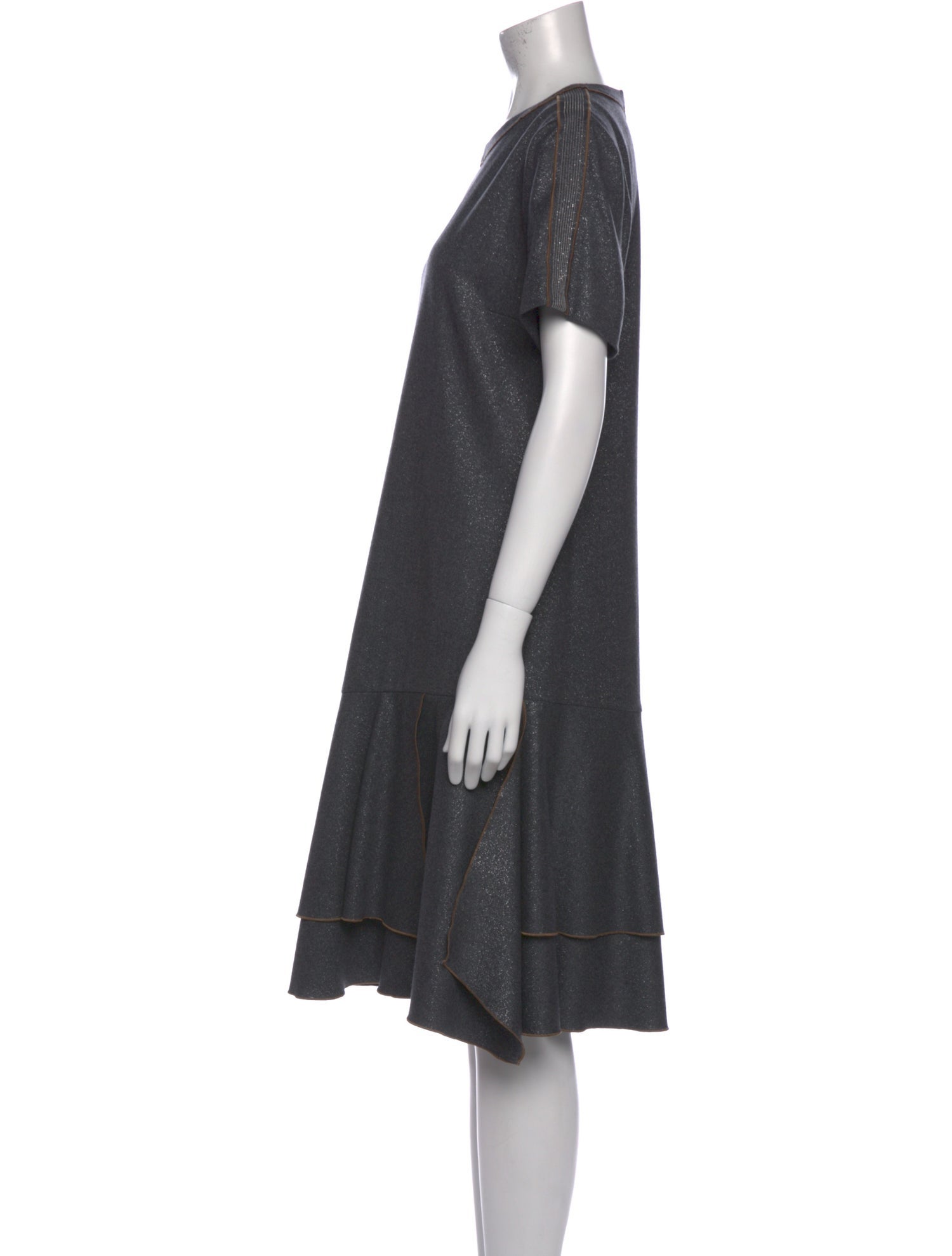 Brunello Cucinelli Crew Neck Knee-Length Dress