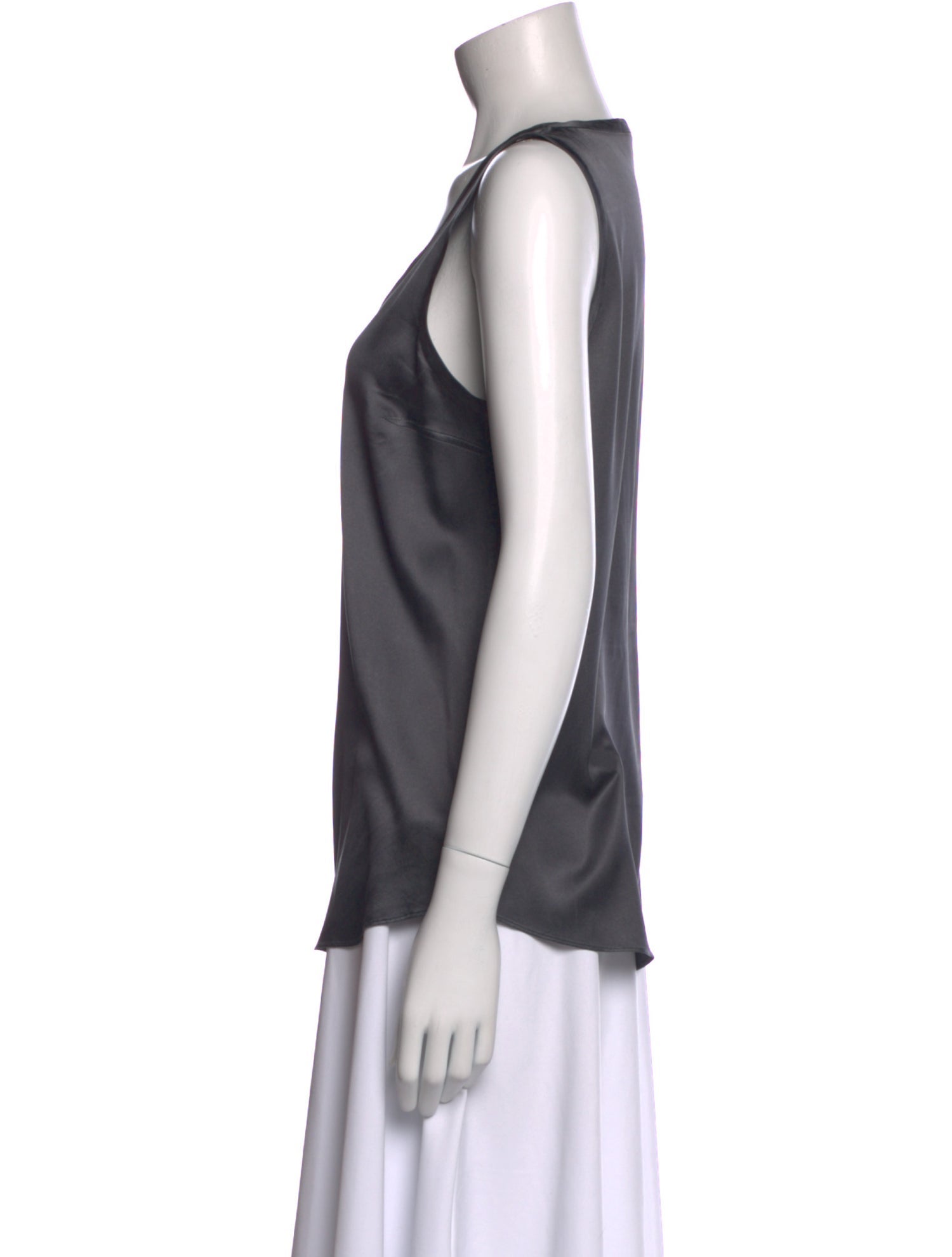 Brunello Cucinelli Silk Scoop Neck Top