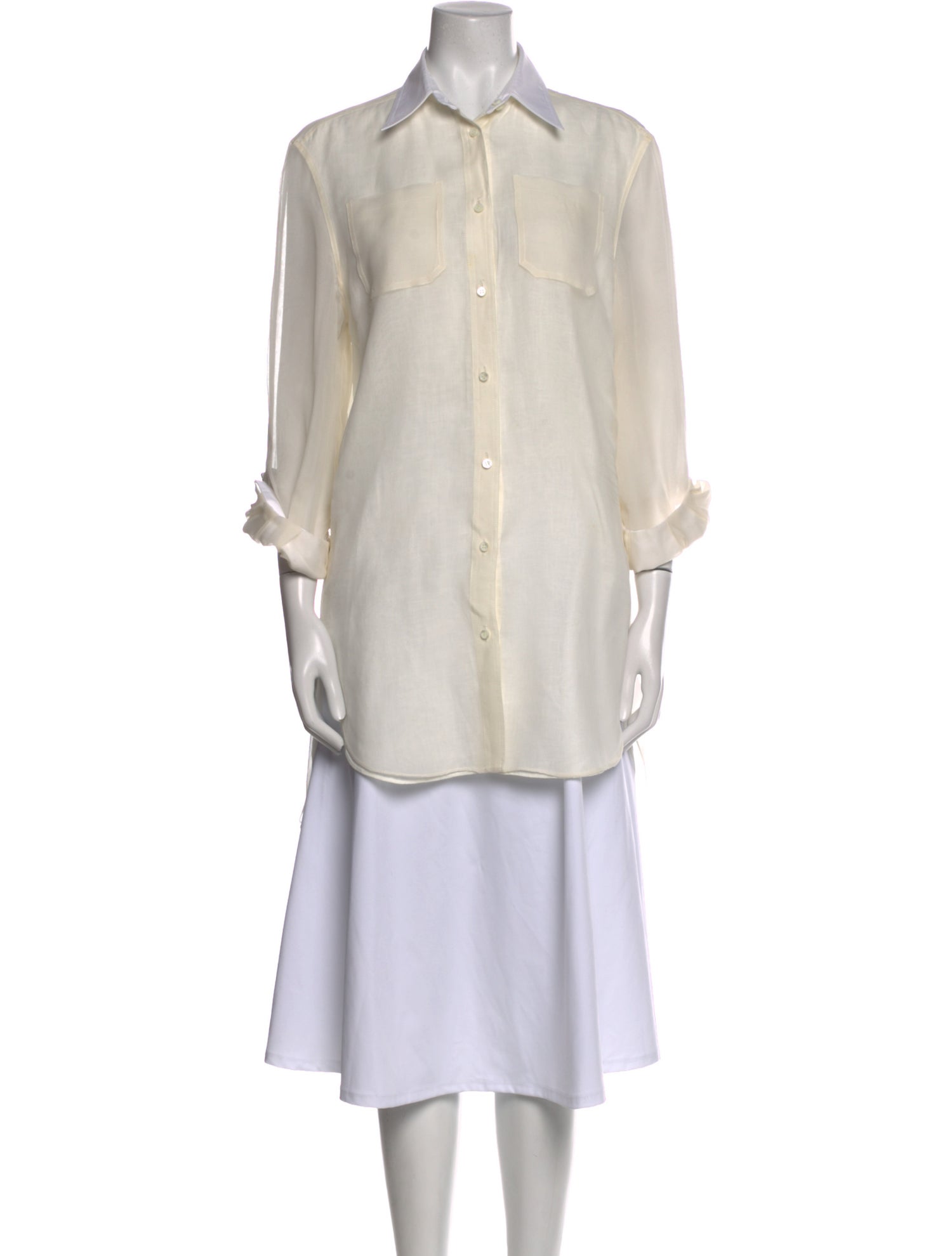 Brunello Cucinelli Silk Long Sleeve Tunic