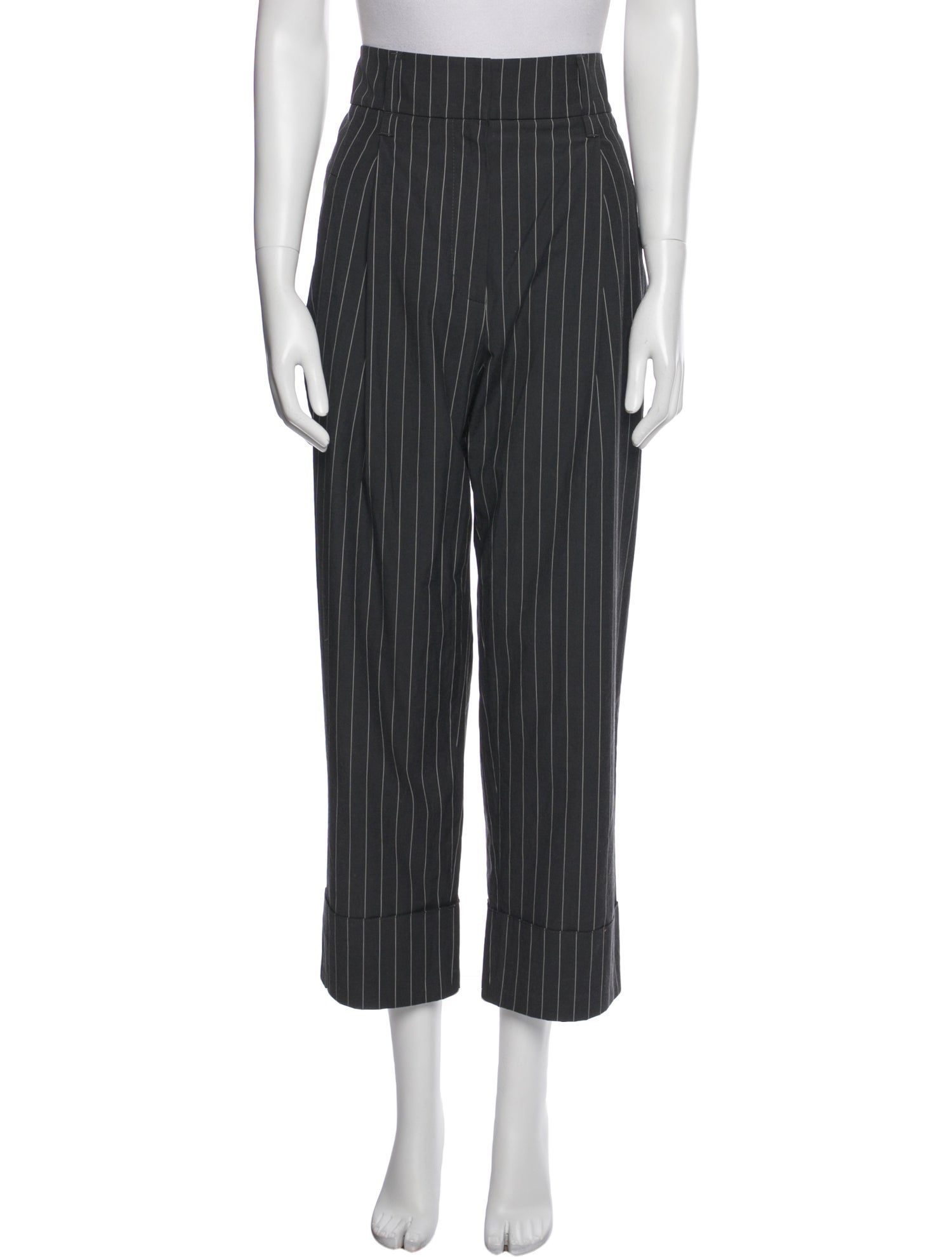Brunello Cucinelli Striped Straight Leg Pants