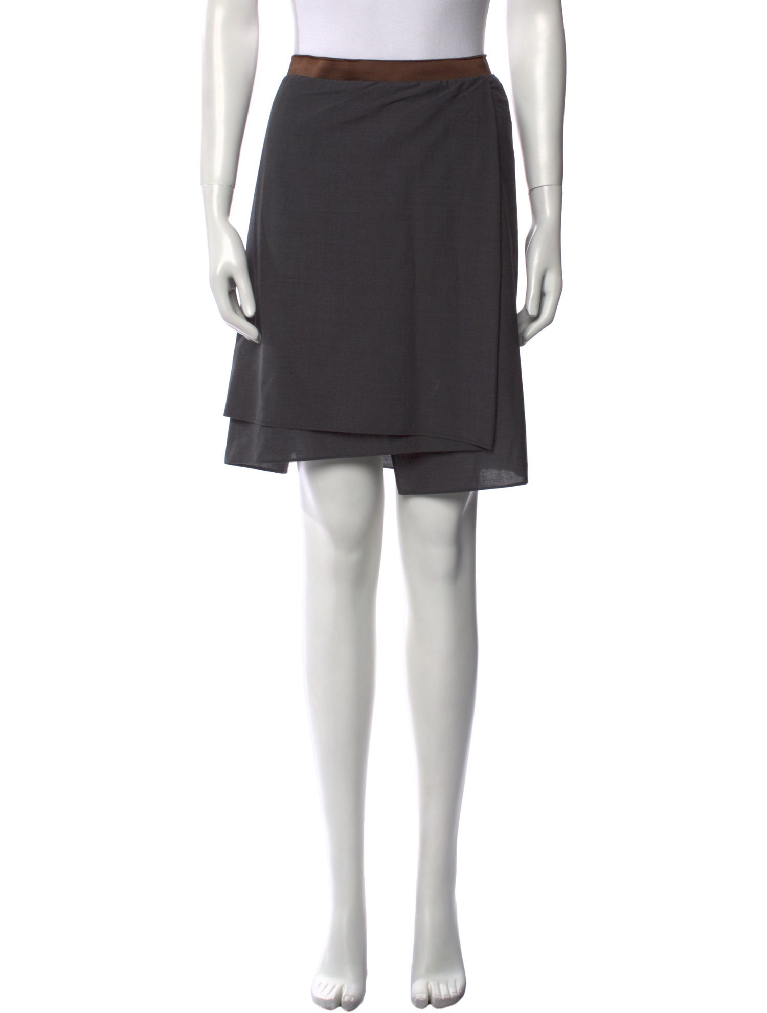 Brunello Cucinelli Virgin Wool Knee-Length Skirt