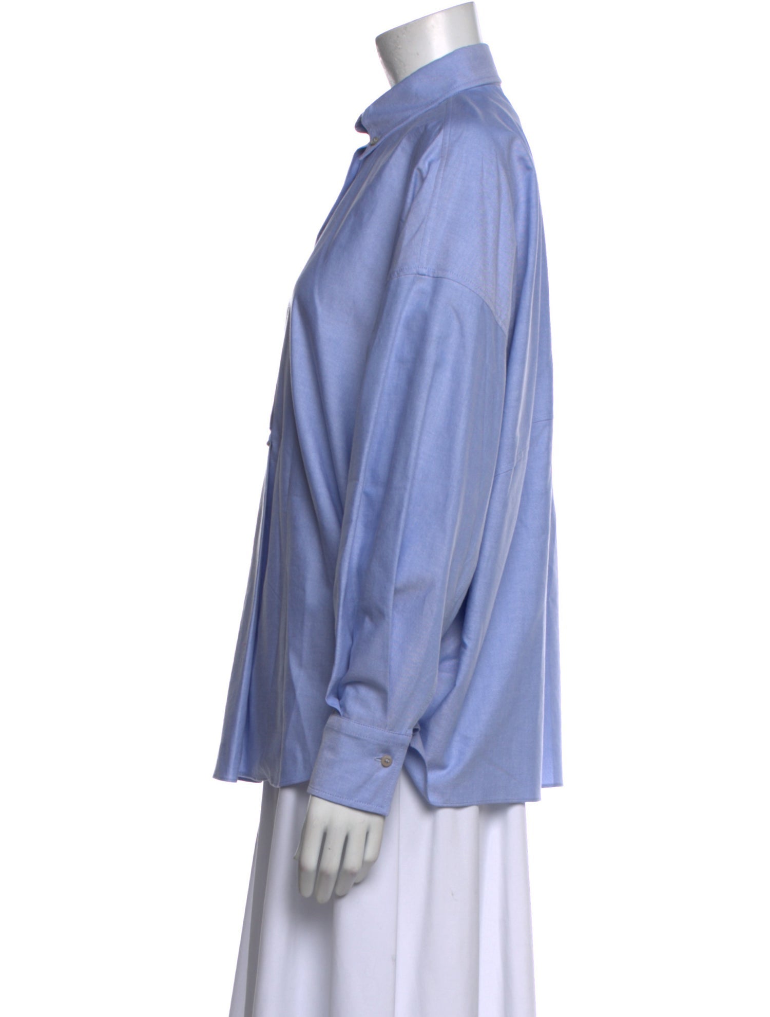 Brunello Cucinelli Long Sleeve Button-Up Top