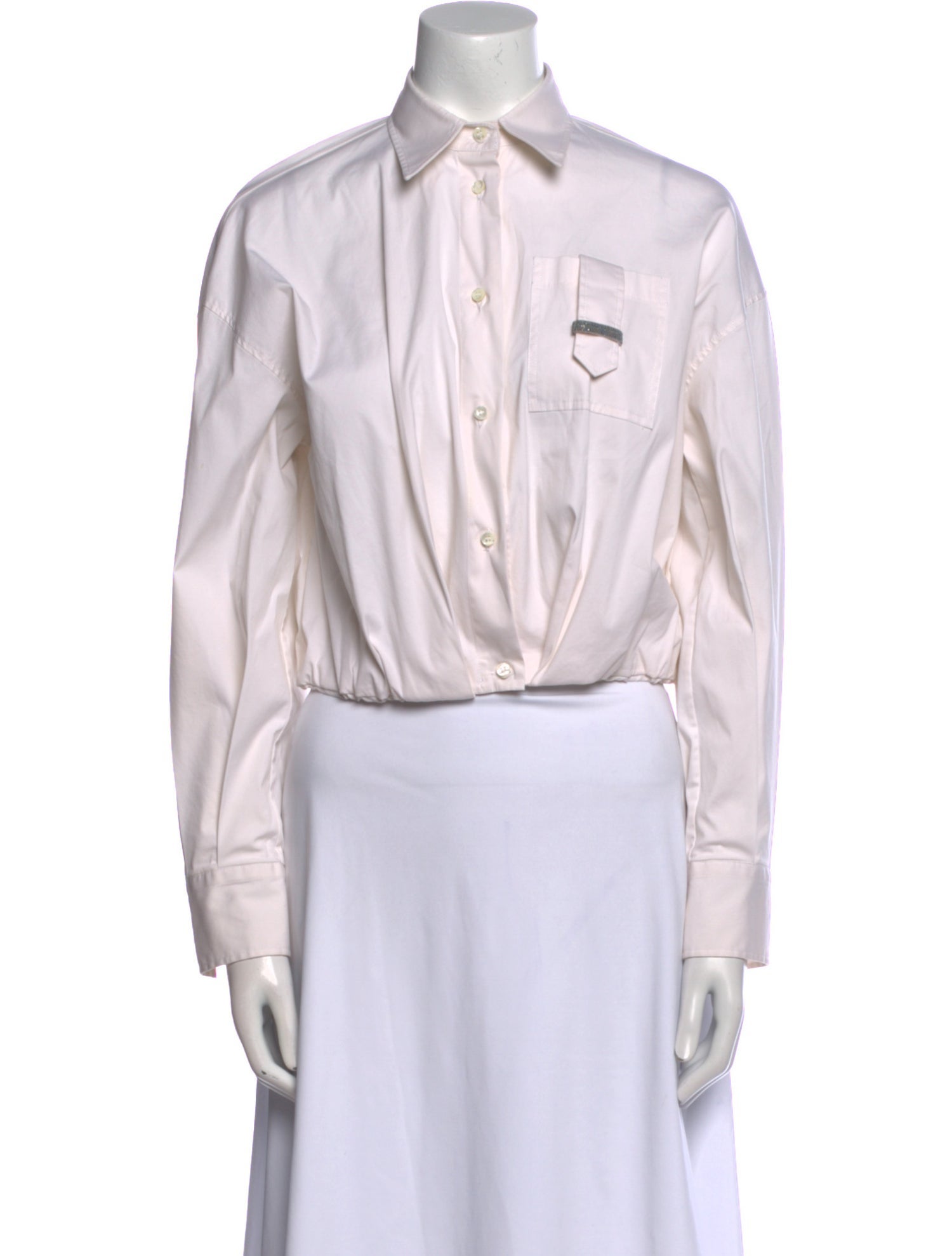 Brunello Cucinelli Long Sleeve Button-Up Top