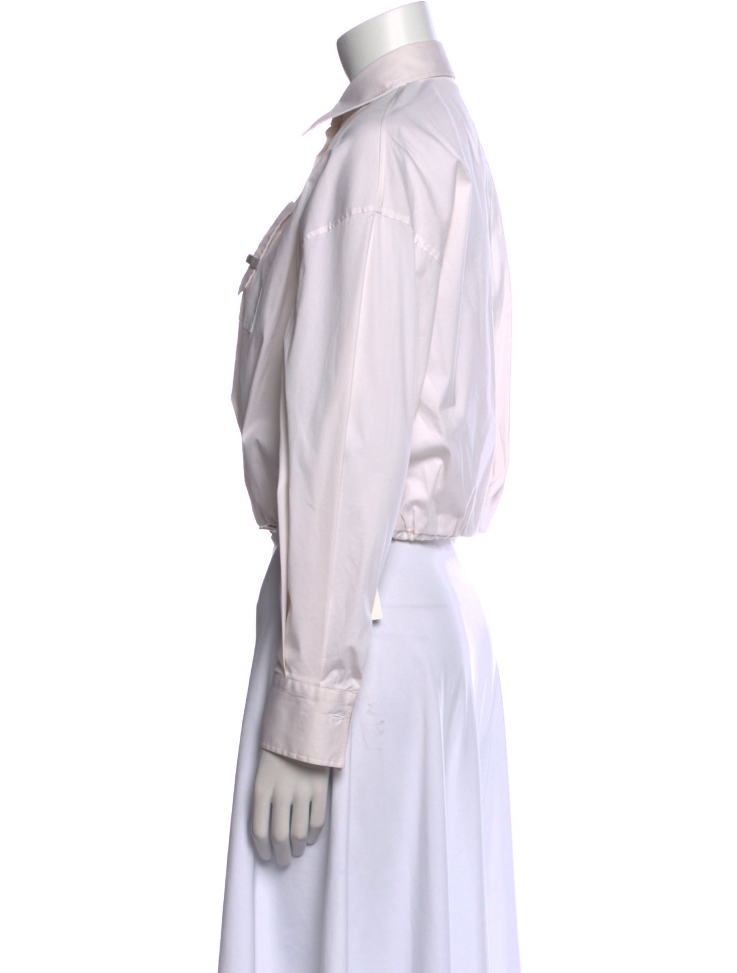 Brunello Cucinelli Long Sleeve Button-Up Top