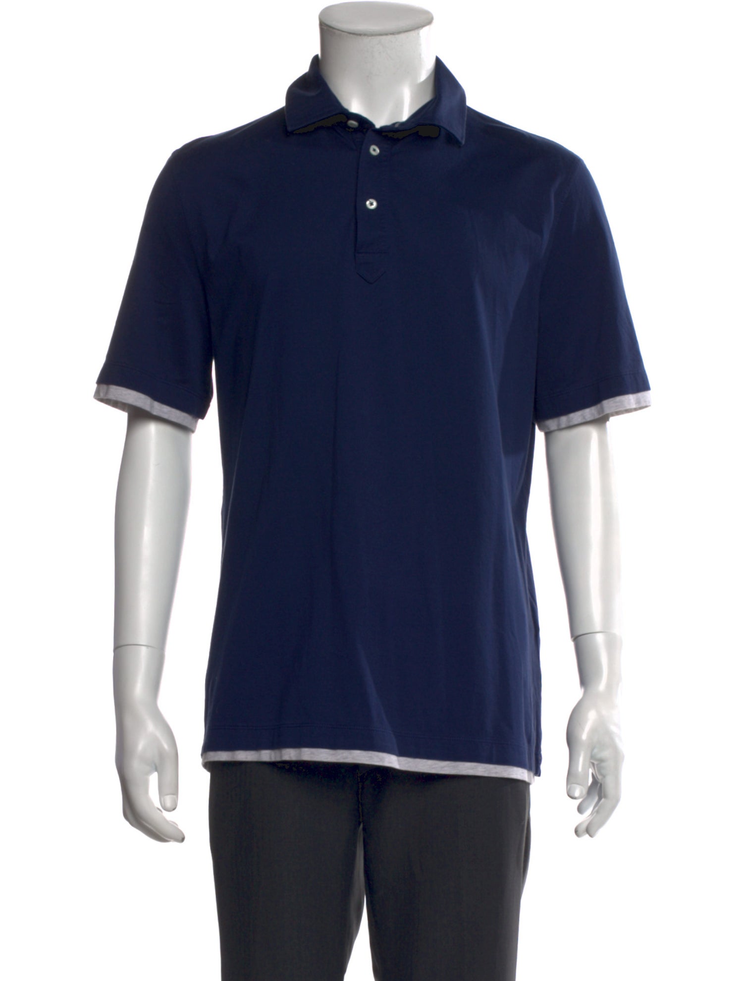 Brunello Cucinelli V-Neck Short Sleeve Polo Shirt