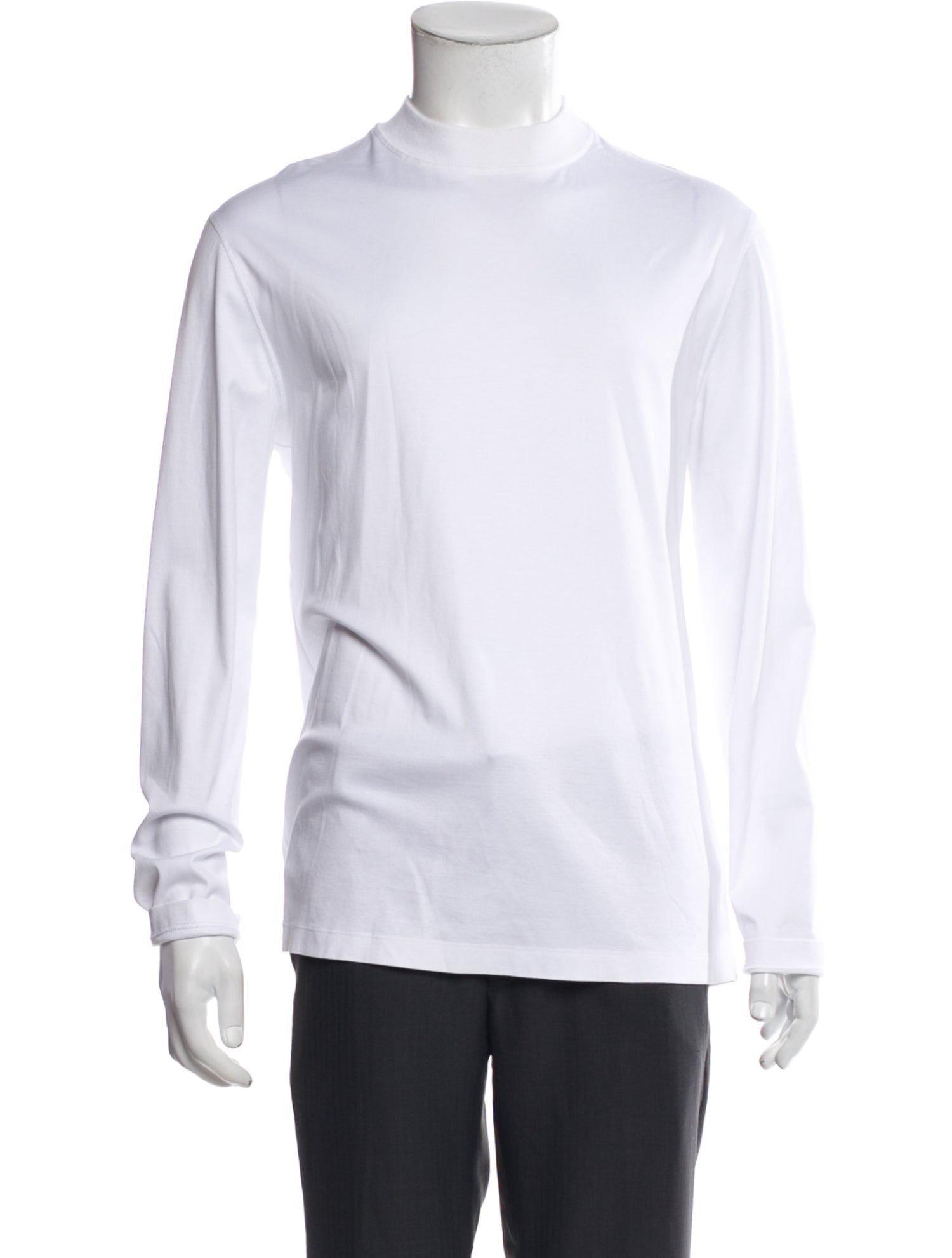 Brunello Cucinelli Mock Neck Long Sleeve T-Shirt