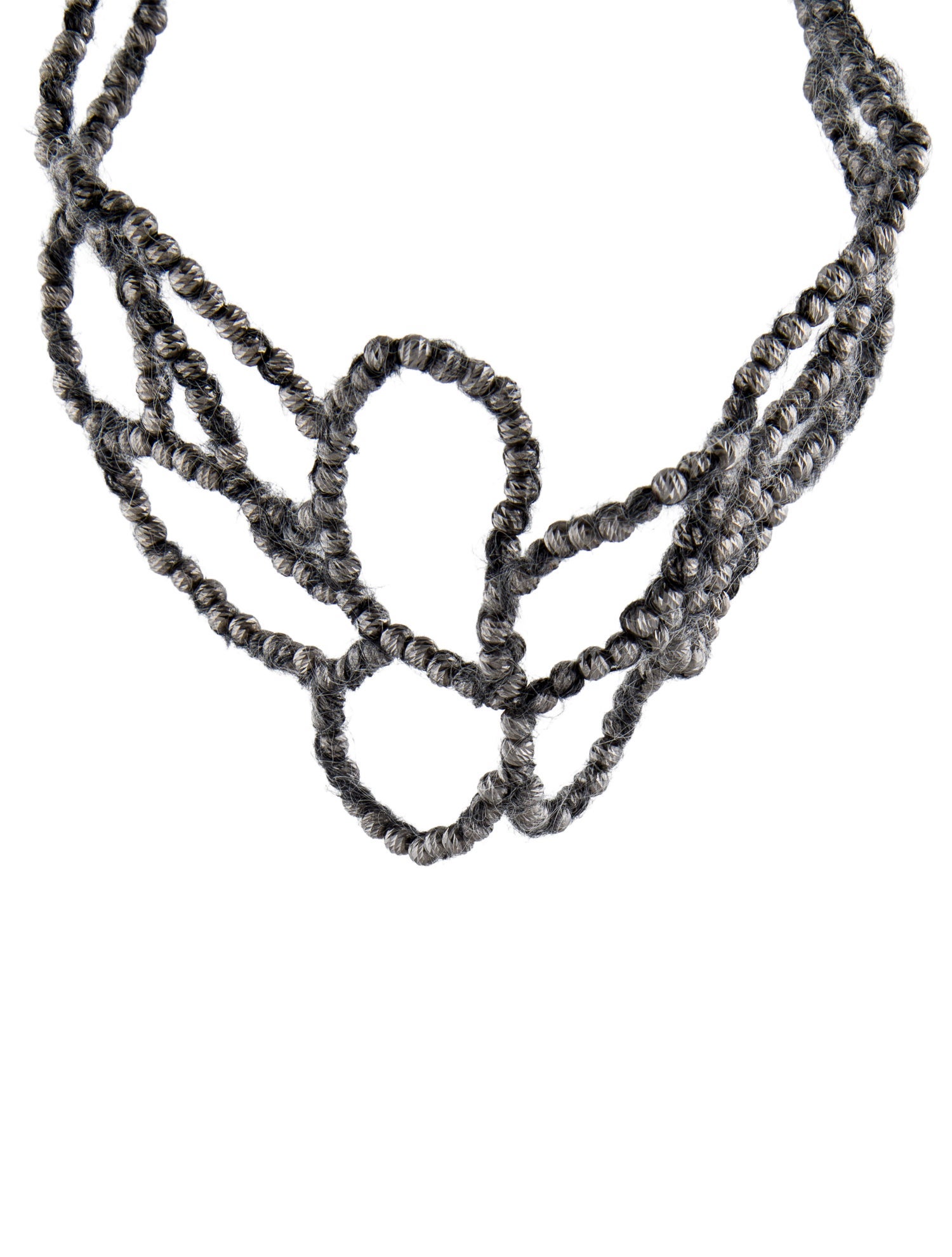 Brunello Cucinelli Ramage Beaded Mohair Choker Necklace