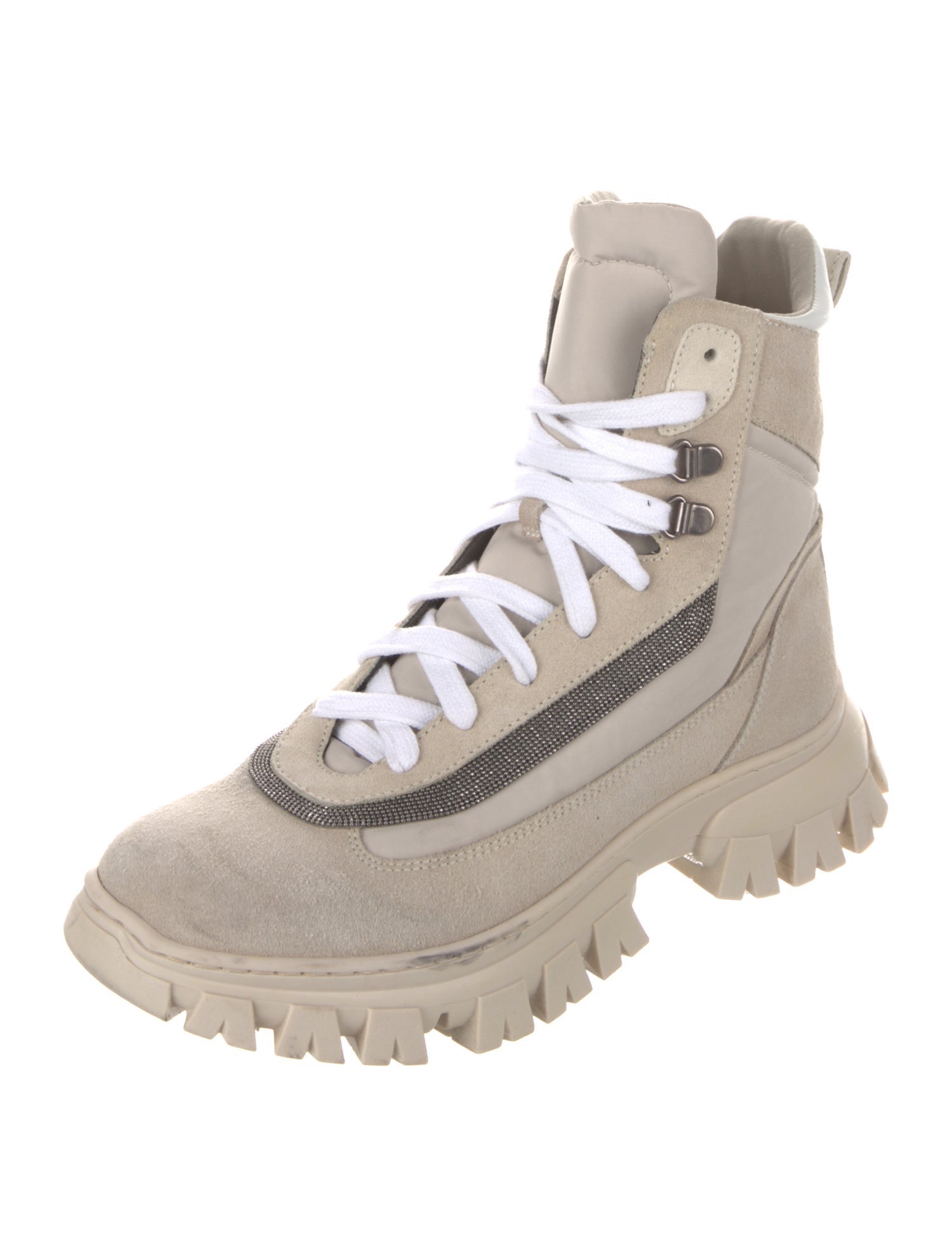 Brunello Cucinelli Suede Combat Boots