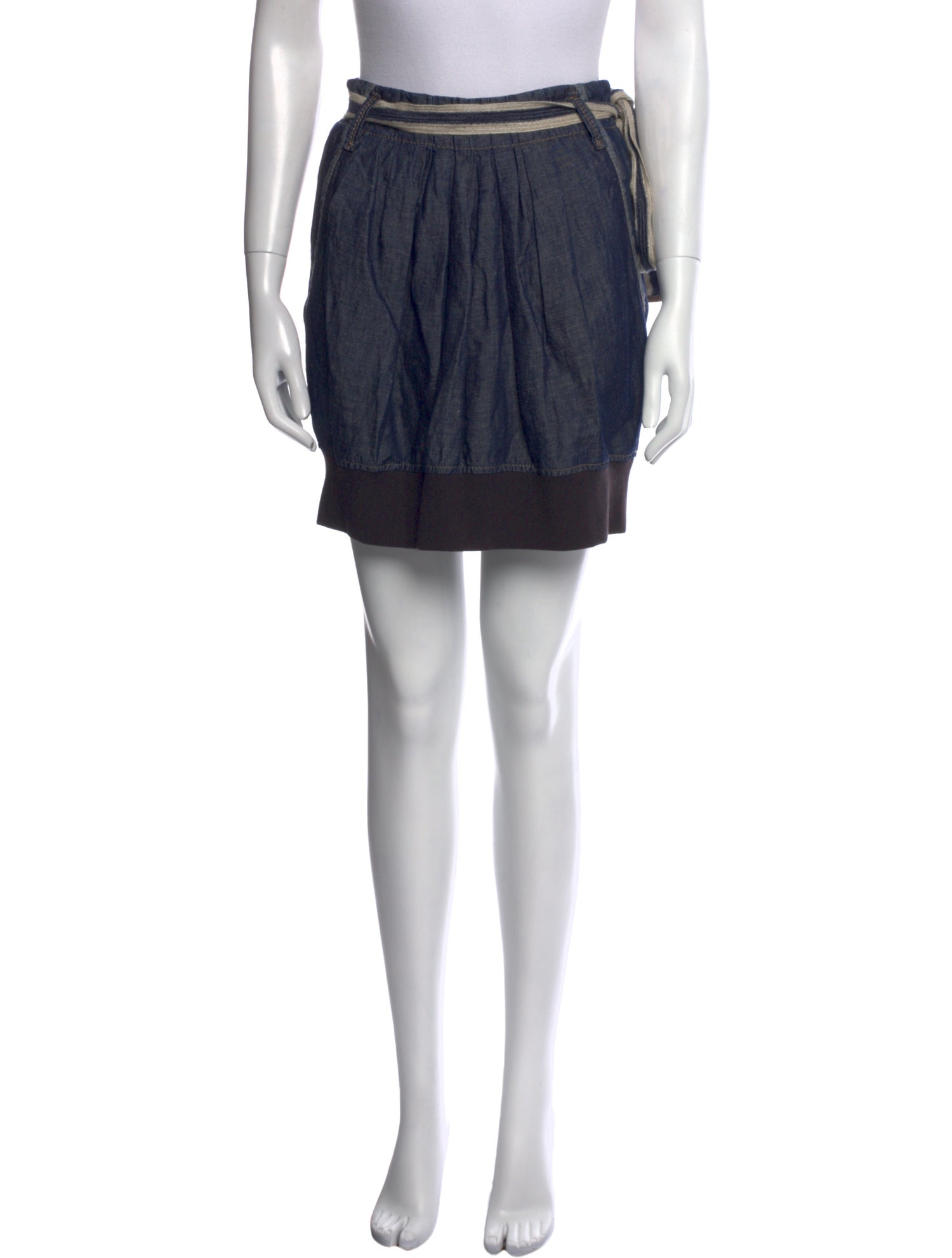 Brunello Cucinelli Pleated Accents Mini Skirt