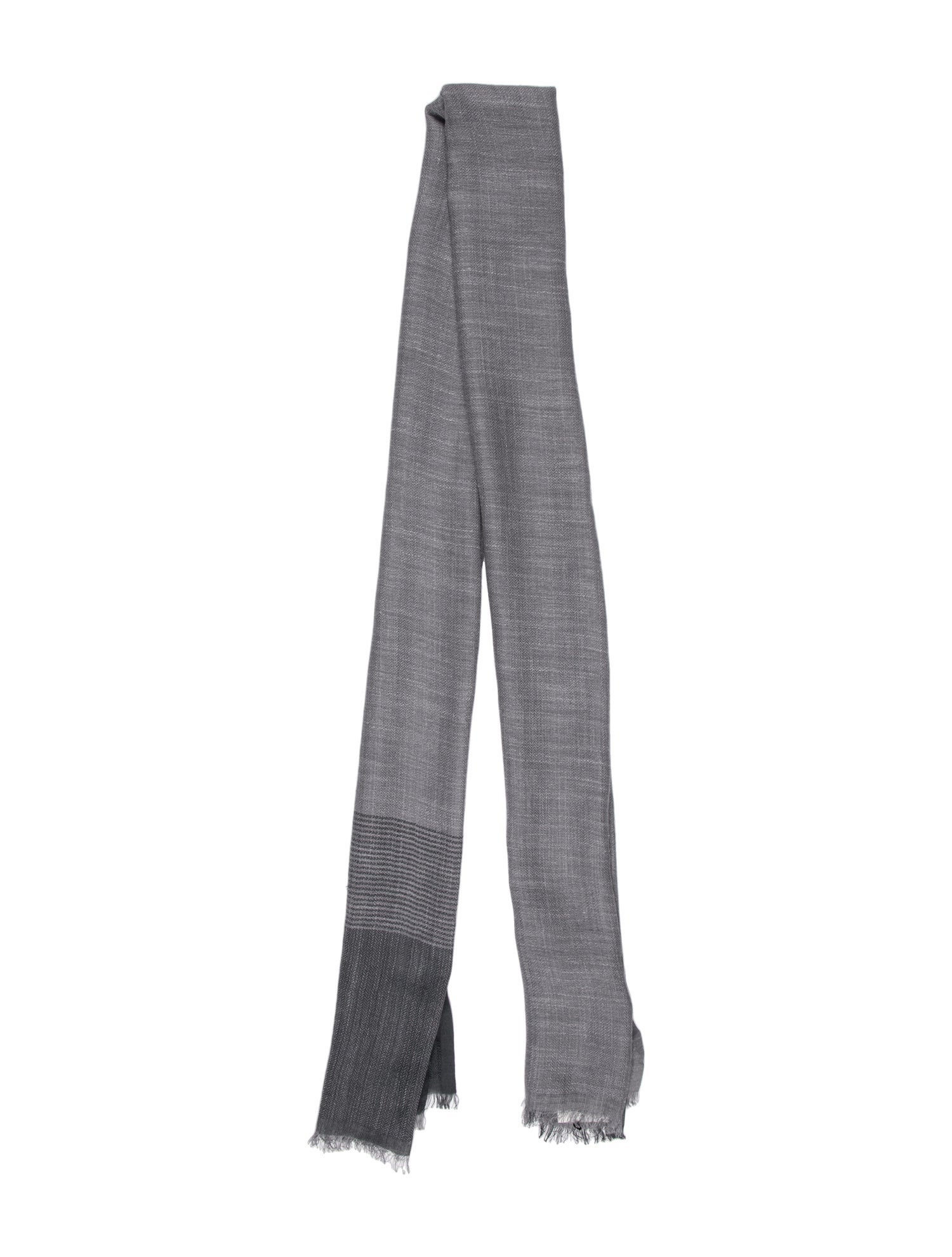 Brunello Cucinelli Silk Colorblock Pattern Scarf