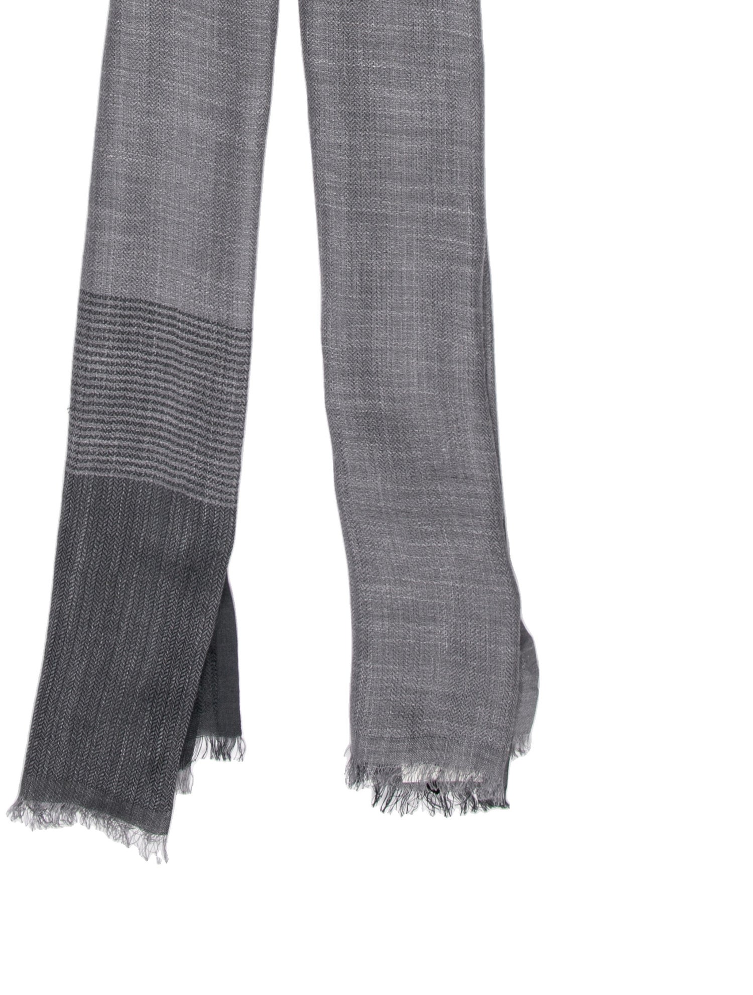 Brunello Cucinelli Silk Colorblock Pattern Scarf