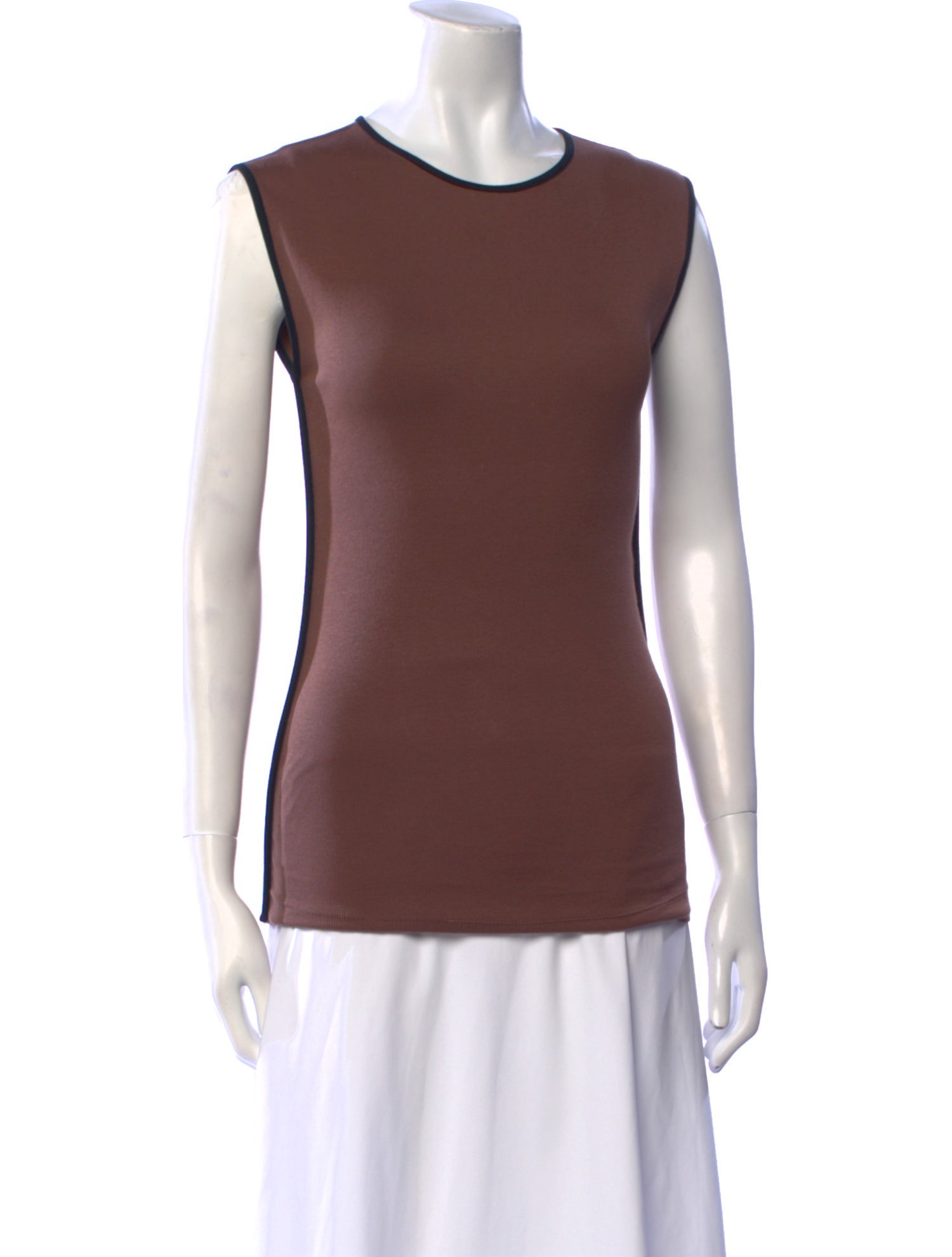 Brunello Cucinelli Scoop Neck Sleeveless Top