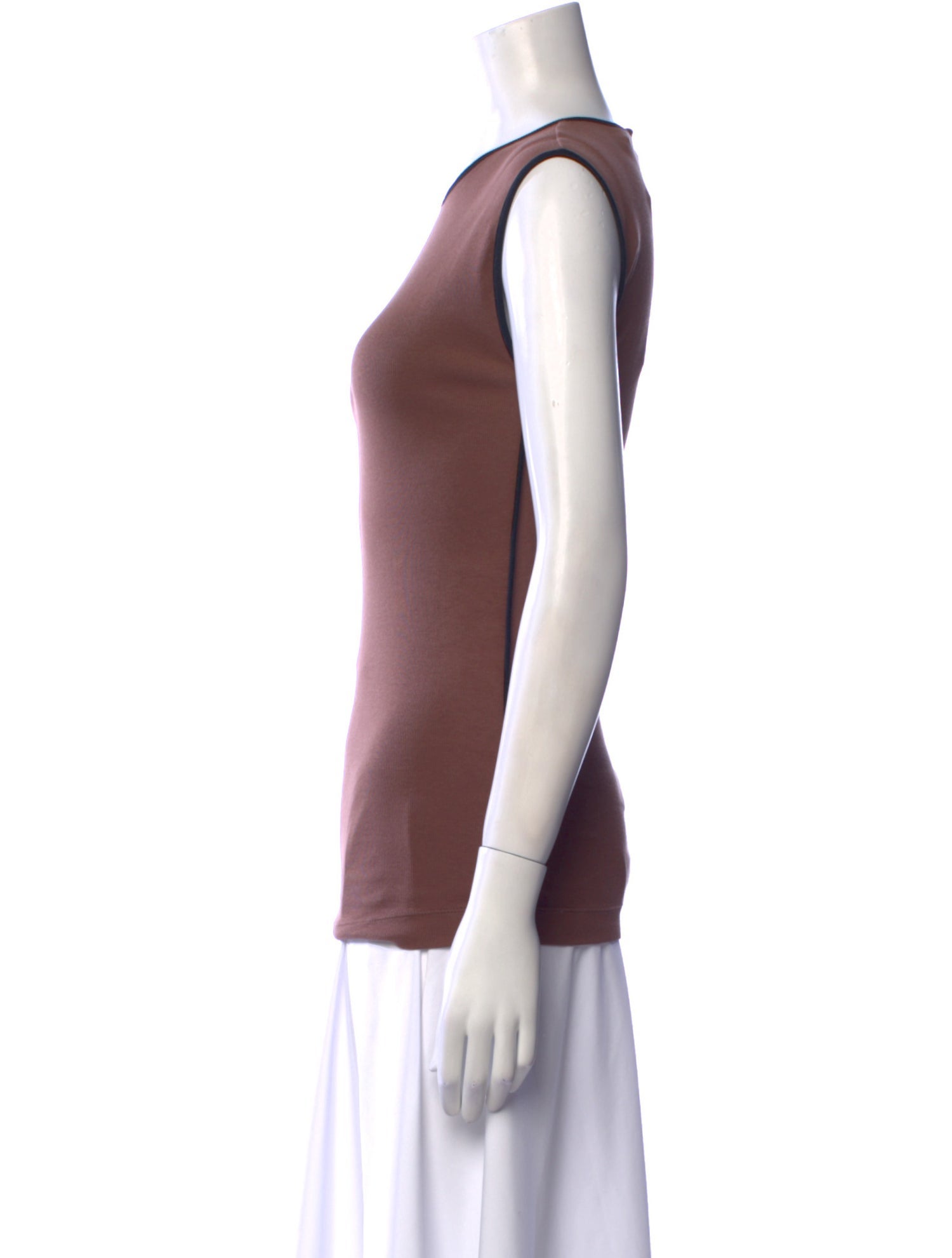 Brunello Cucinelli Scoop Neck Sleeveless Top