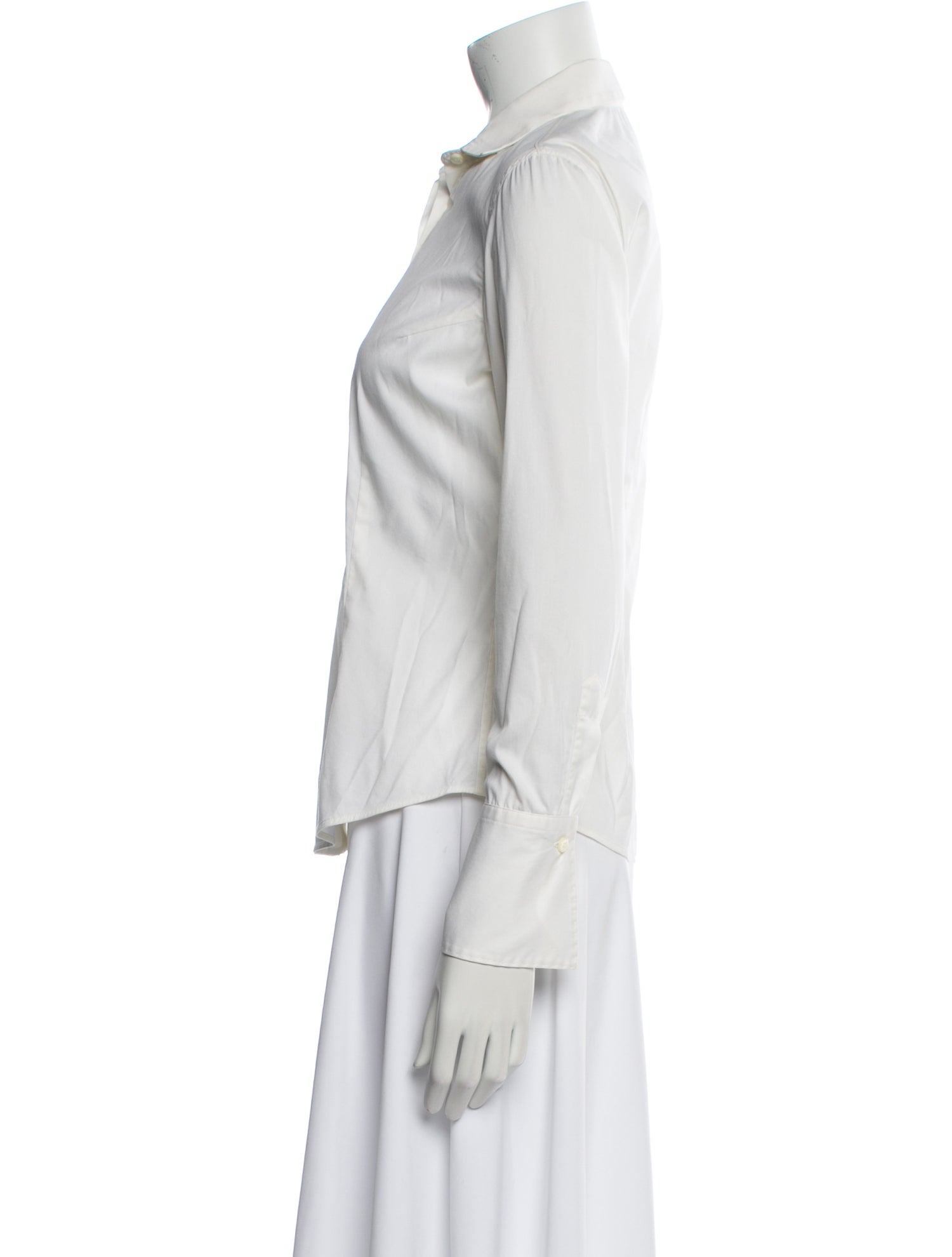 Brunello Cucinelli Long Sleeve Button-Up Top