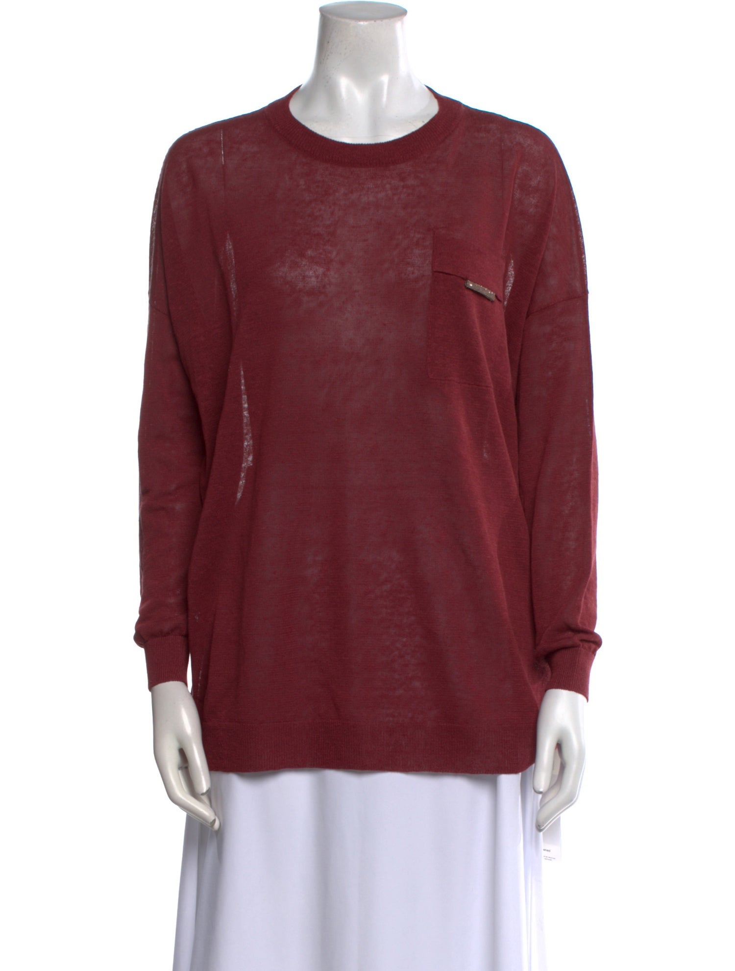 Brunello Cucinelli Linen Crew Neck Sweater