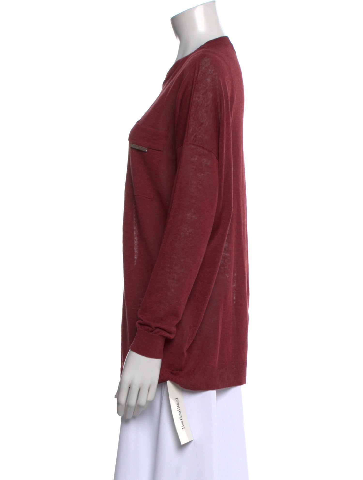 Brunello Cucinelli Linen Crew Neck Sweater