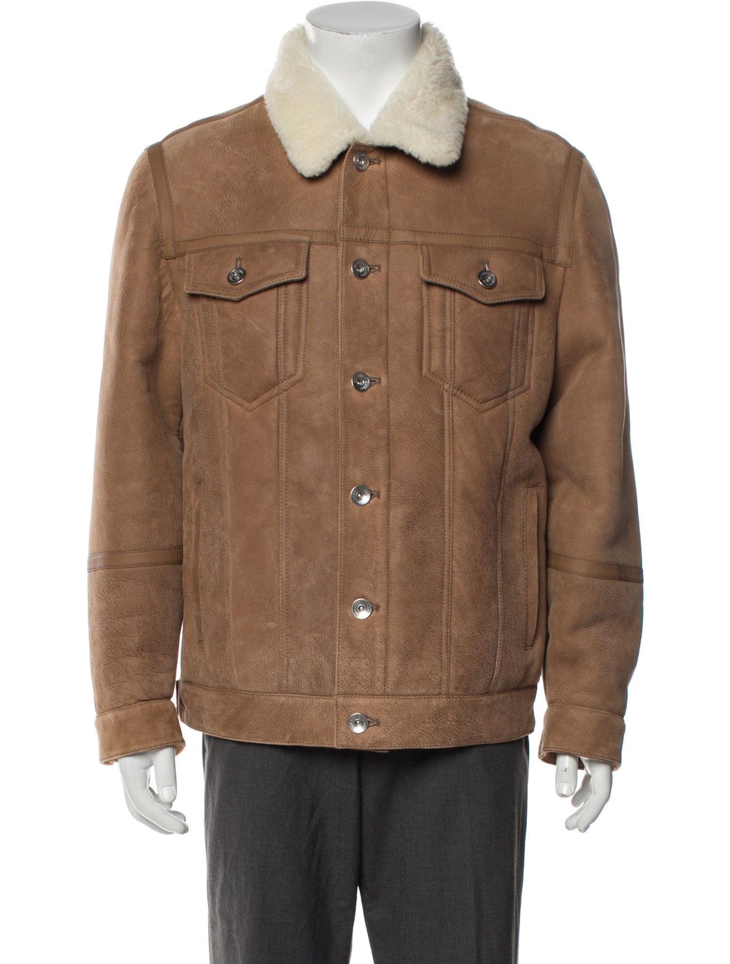 Brunello Cucinelli Leather Trucker Jacket