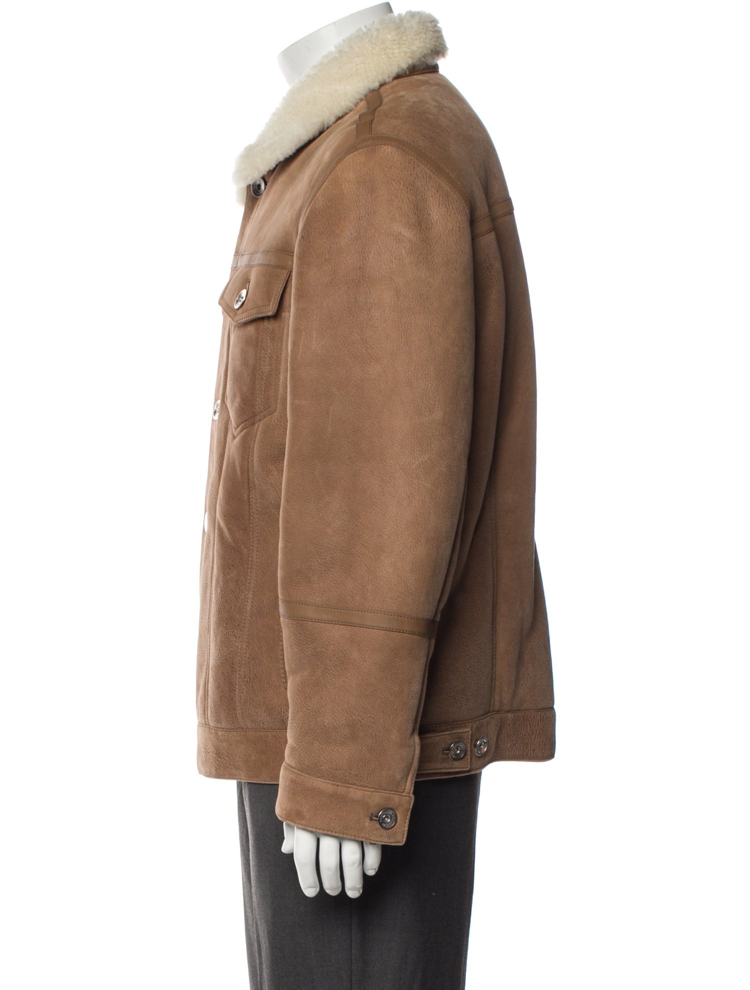 Brunello Cucinelli Leather Trucker Jacket