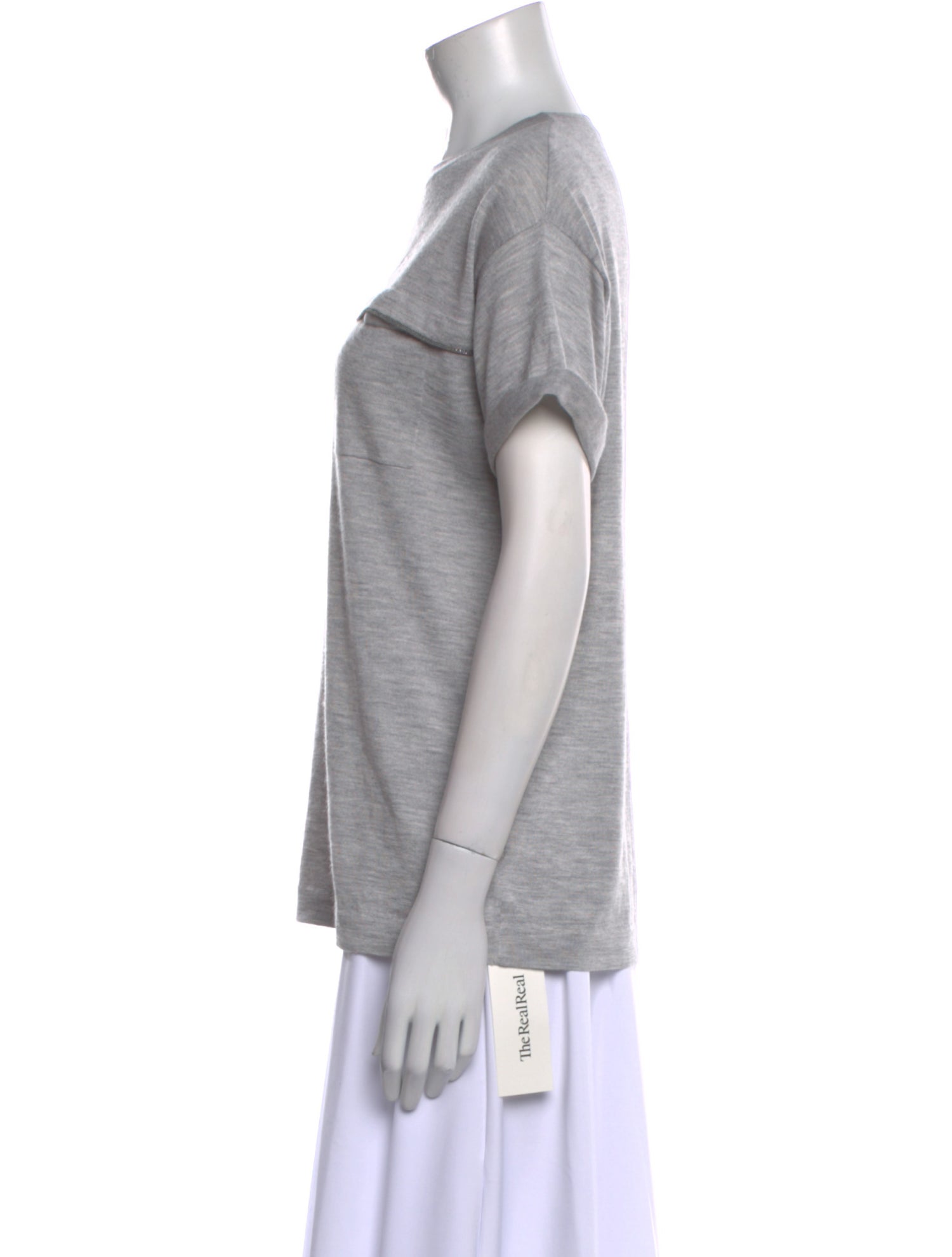 Brunello Cucinelli Cashmere Bateau Neckline T-Shirt