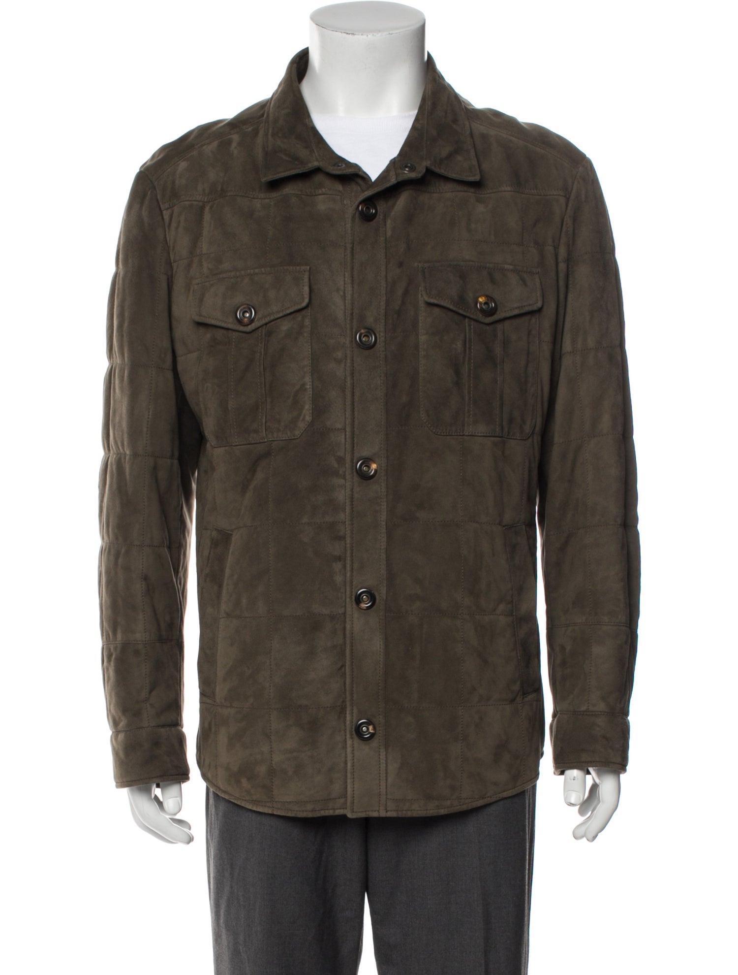 Brunello Cucinelli Leather Utility Jacket