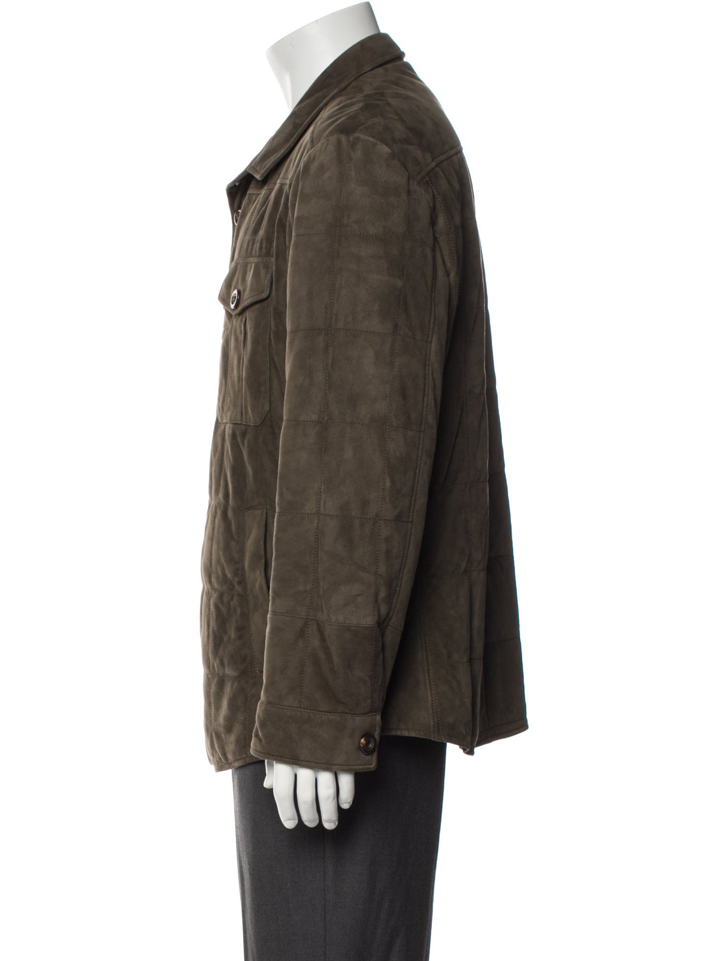 Brunello Cucinelli Leather Utility Jacket