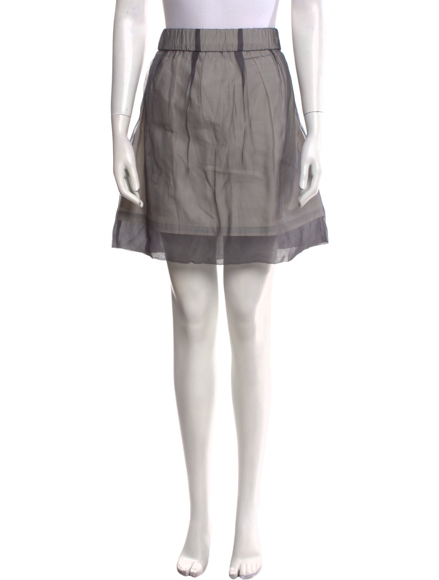 Brunello Cucinelli Silk Mini Skirt