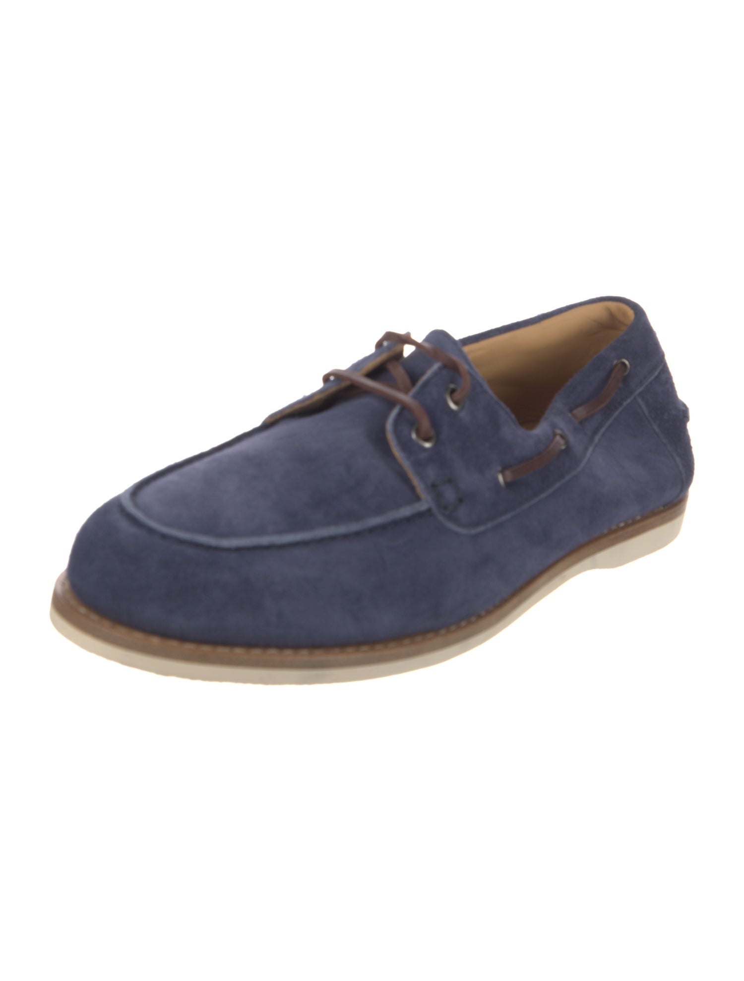 Brunello Cucinelli Suede Tassel Accents Boat Shoes