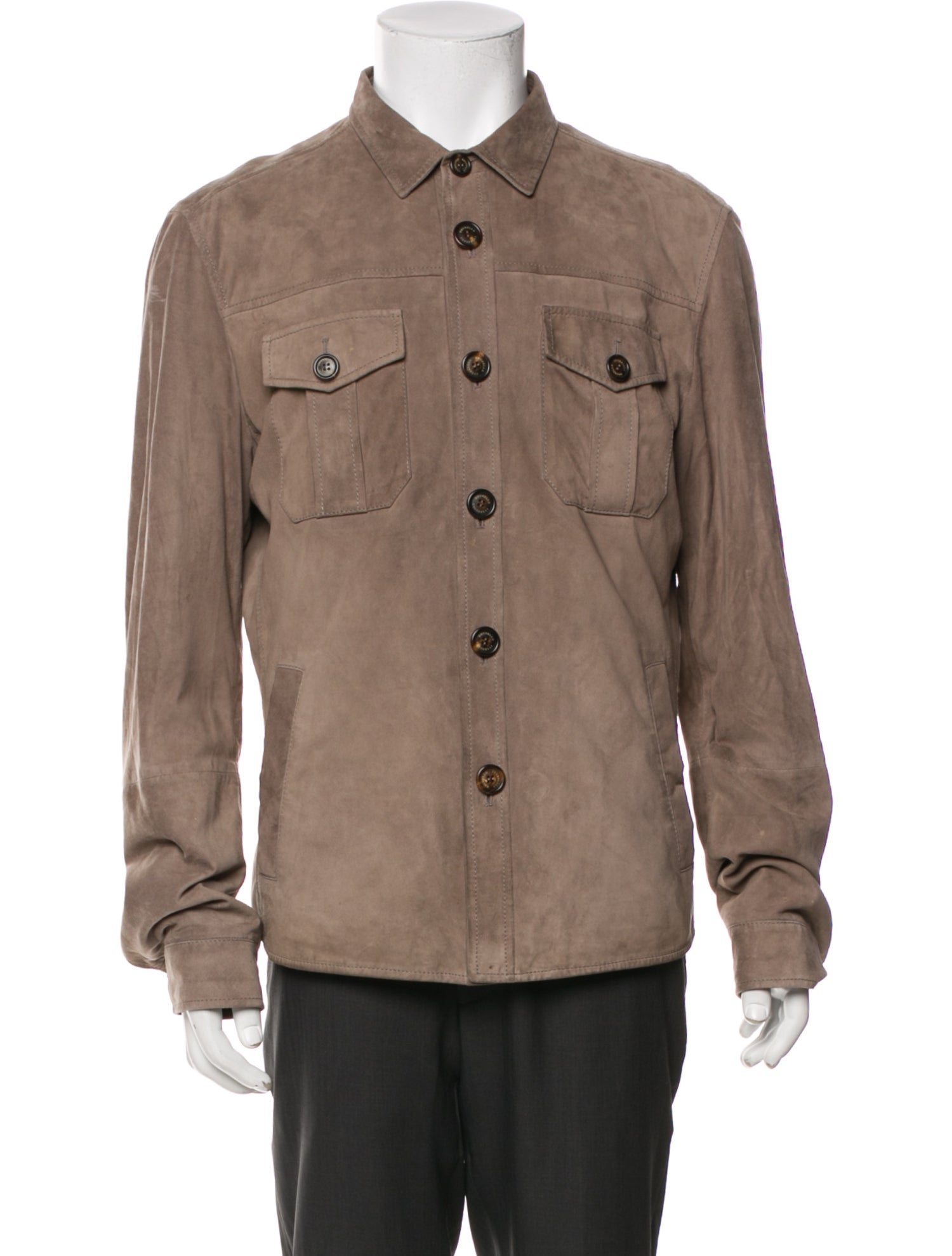 Brunello Cucinelli Leather Utility Jacket