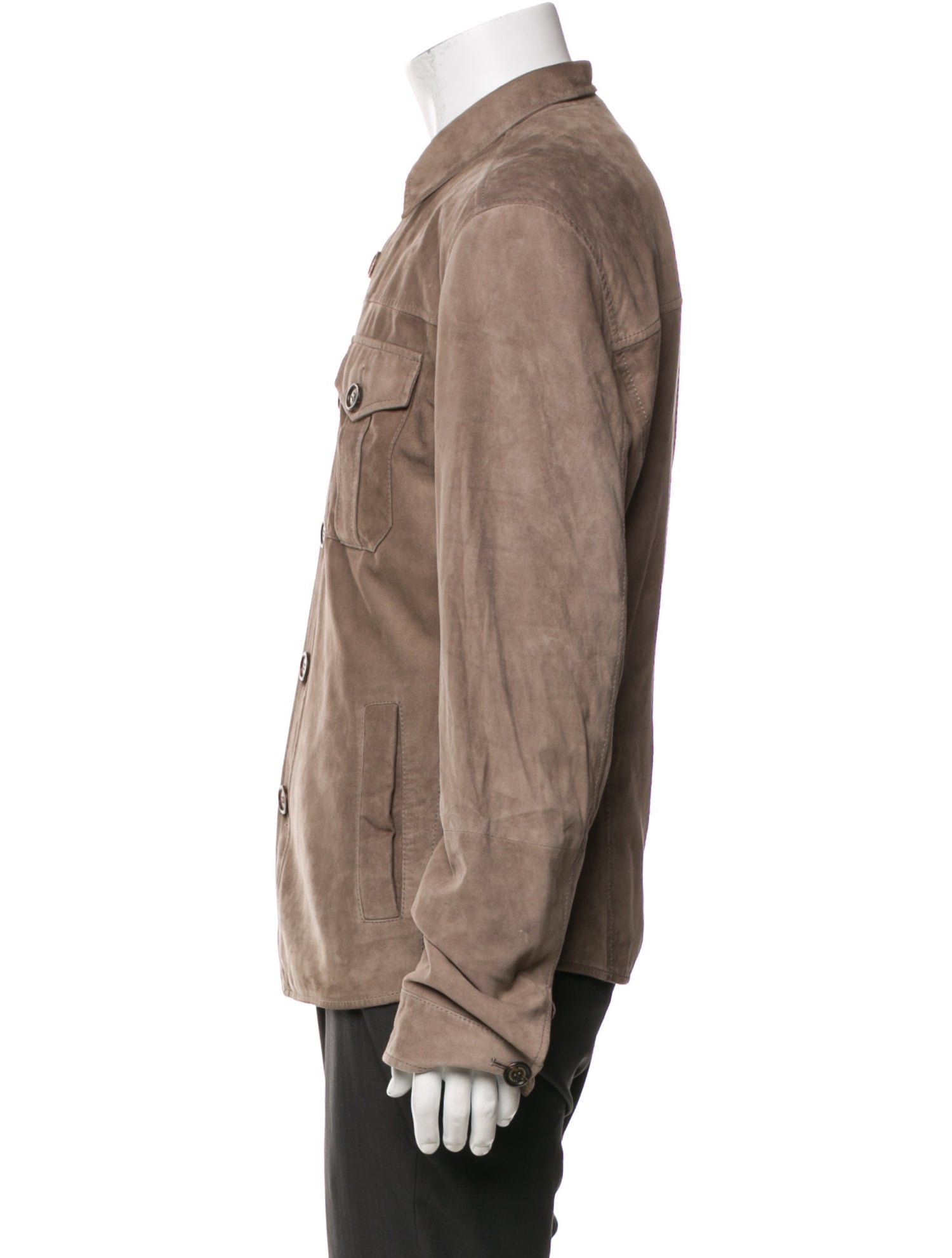 Brunello Cucinelli Leather Utility Jacket