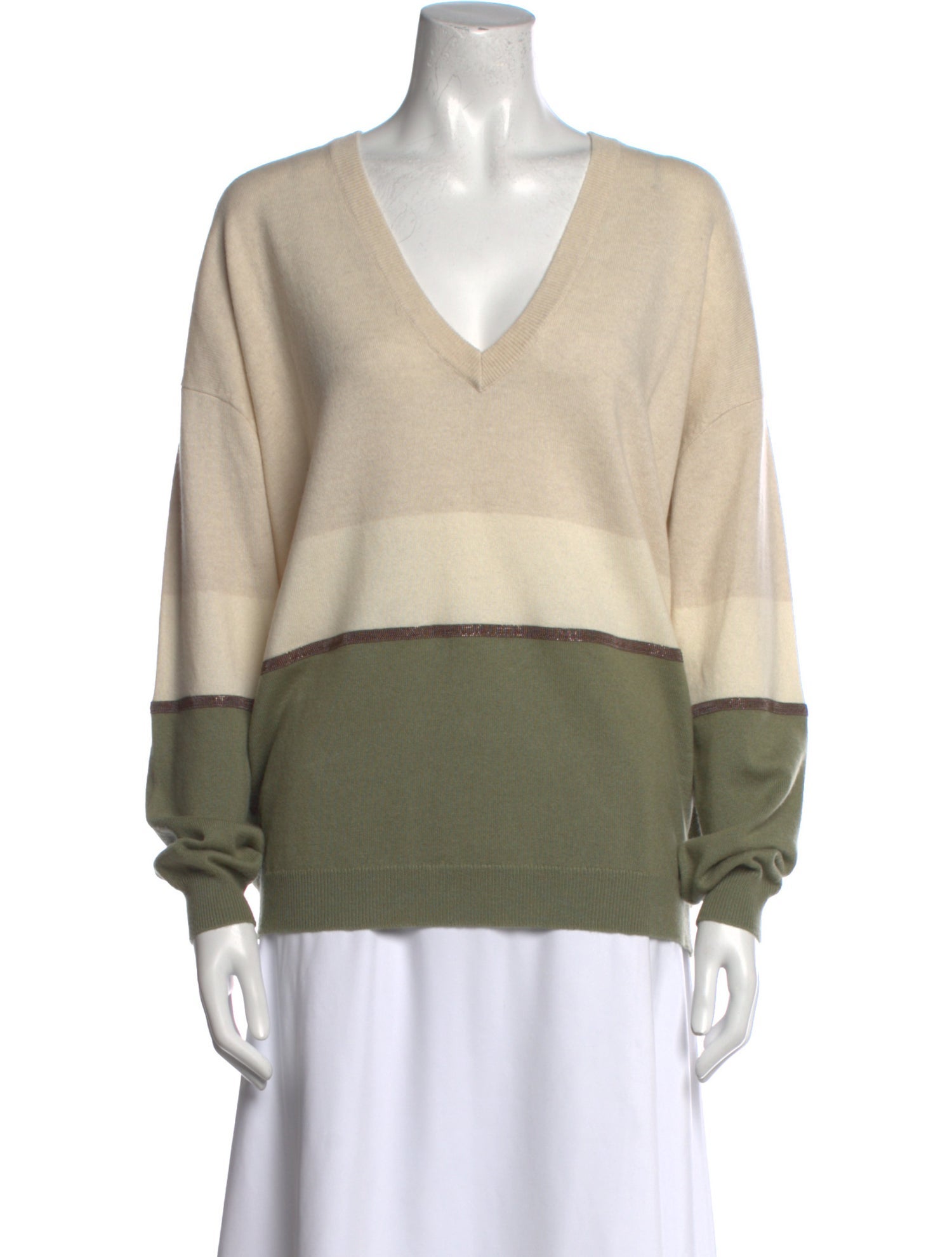 Brunello Cucinelli Cashmere Striped Sweater
