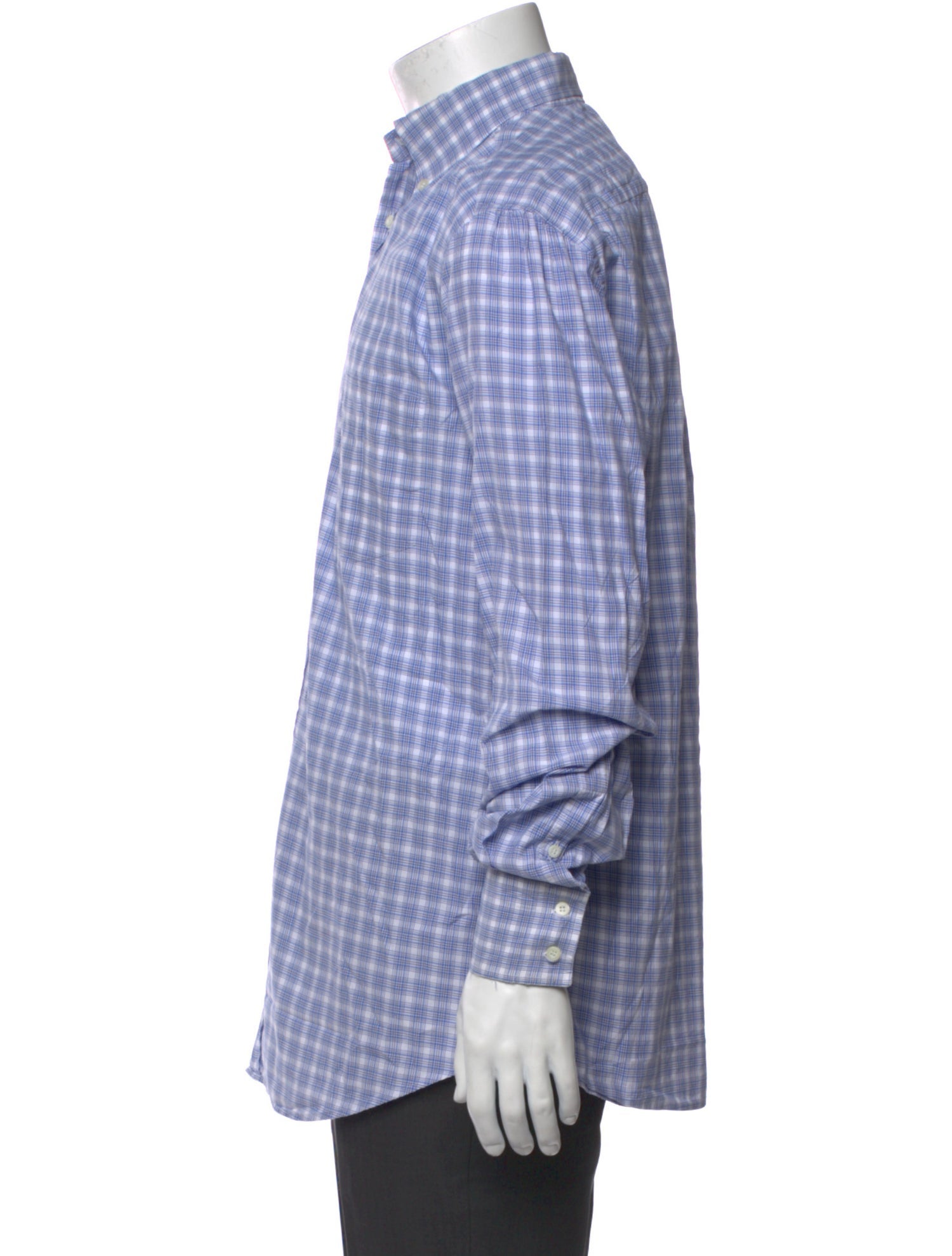 Brunello Cucinelli Plaid Print Long Sleeve Shirt