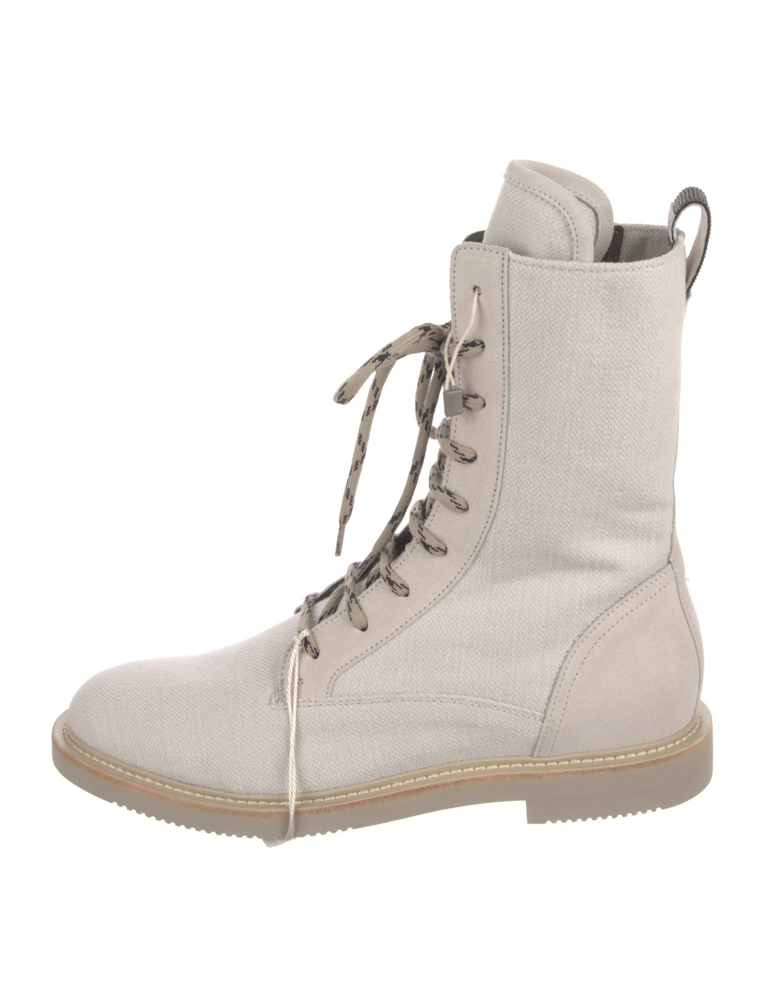 Brunello Cucinelli Leather Combat Boots w/ Tags