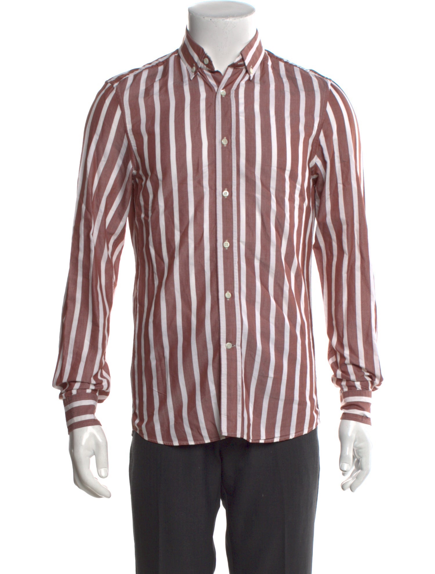 Brunello Cucinelli Striped Long Sleeve Shirt