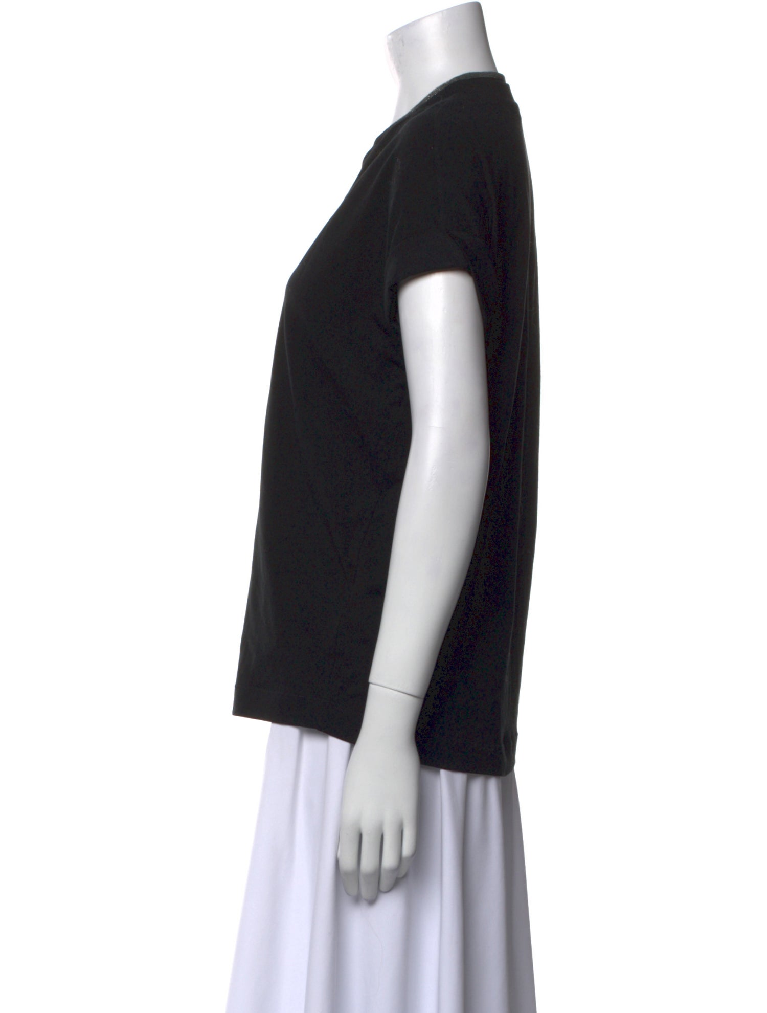 Brunello Cucinelli V-Neck Short Sleeve Top