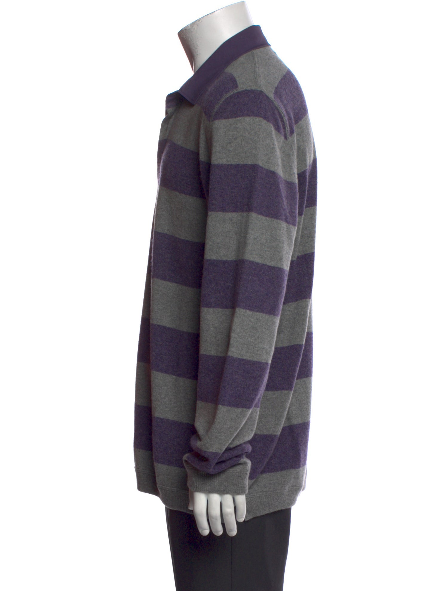Brunello Cucinelli Cashmere Striped Polo Sweater