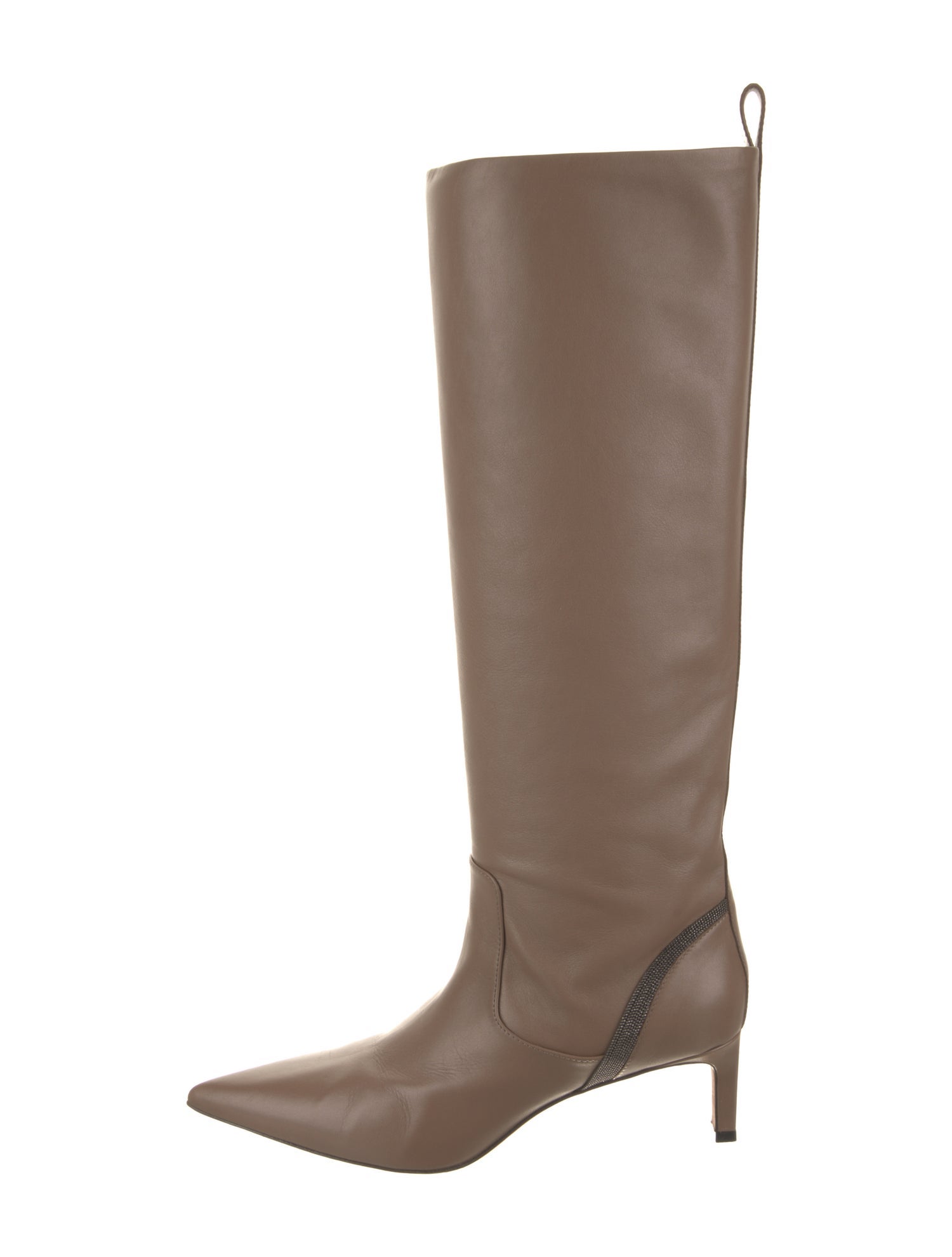 Brunello Cucinelli Monili Leather Boots