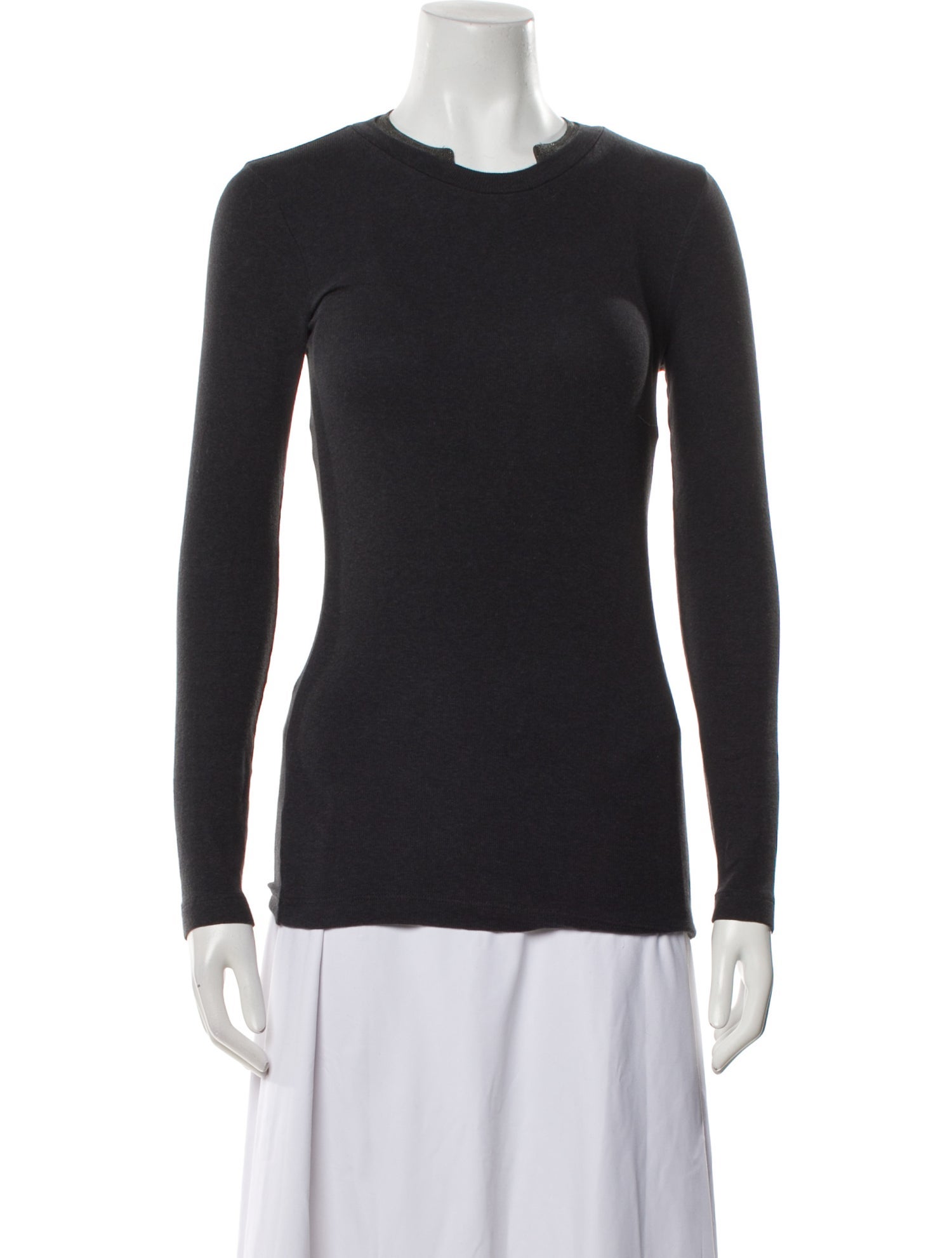 Brunello Cucinelli Crew Neck Long Sleeve Top