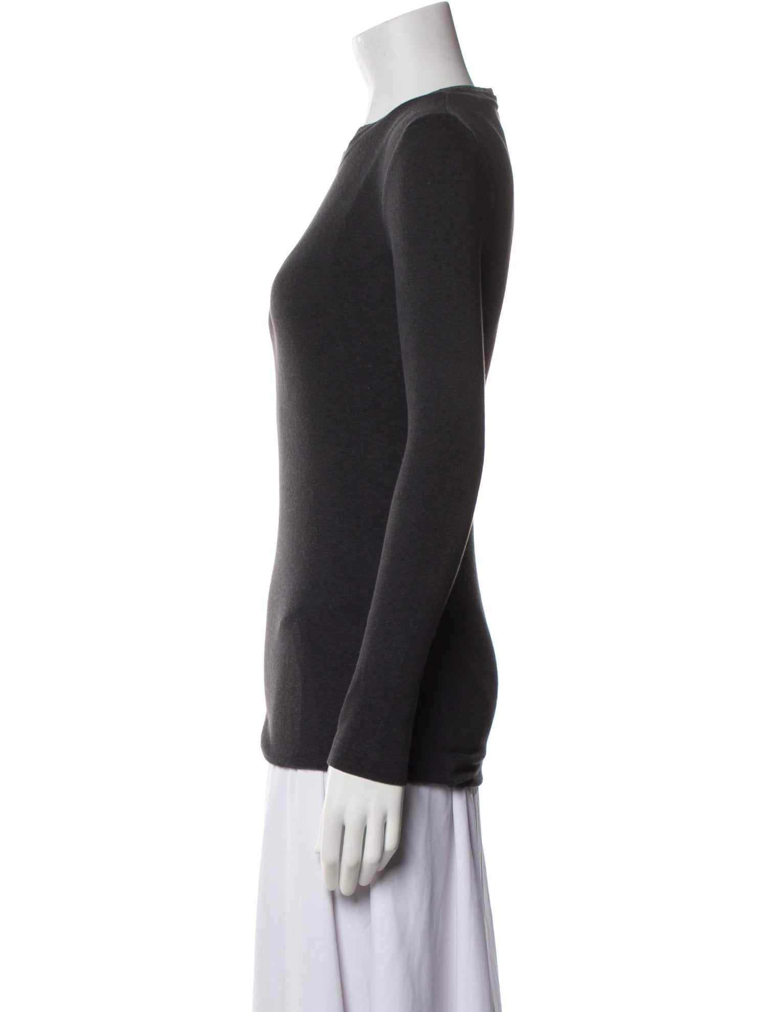 Brunello Cucinelli Crew Neck Long Sleeve Top