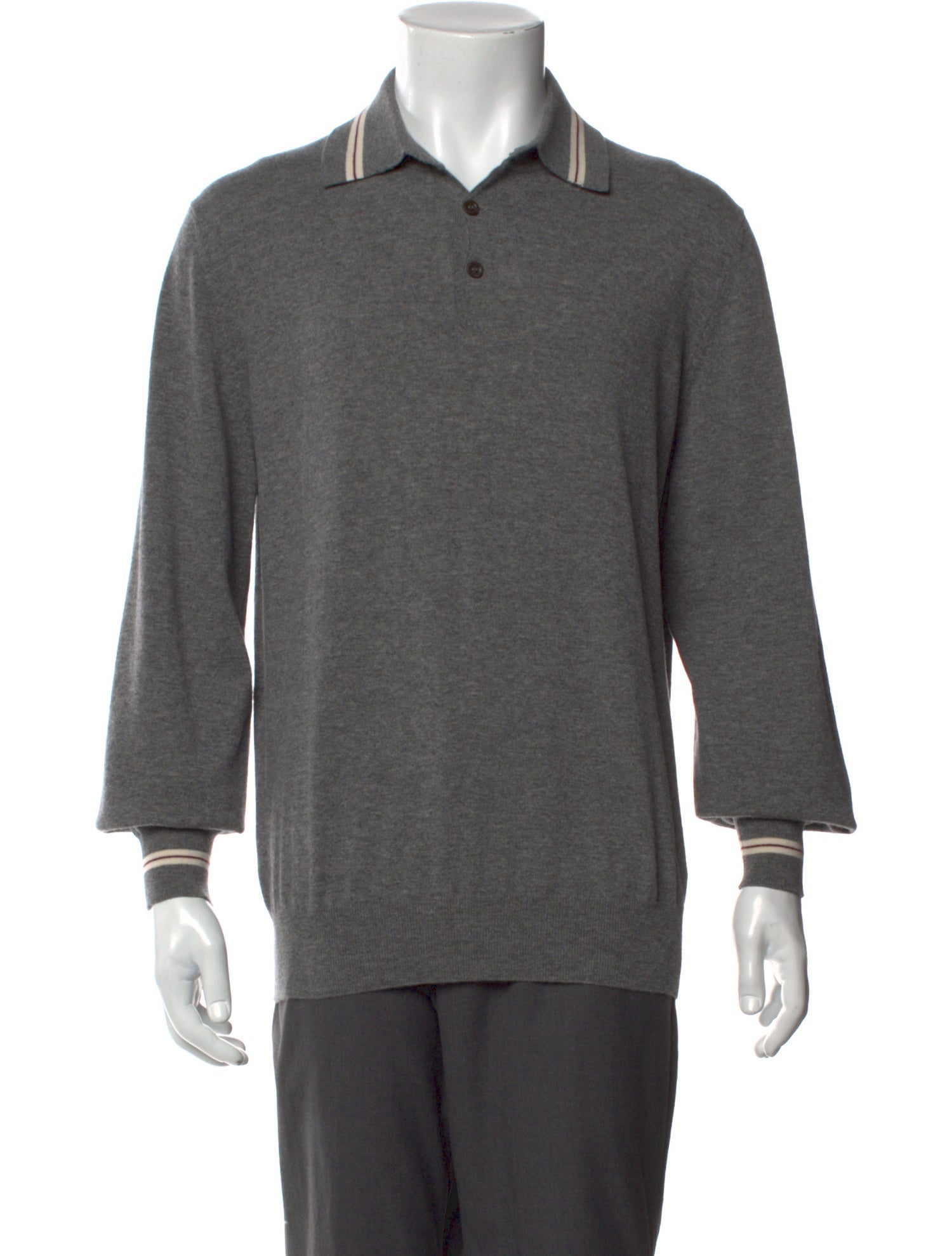 Brunello Cucinelli Cashmere Collar Polo Sweater