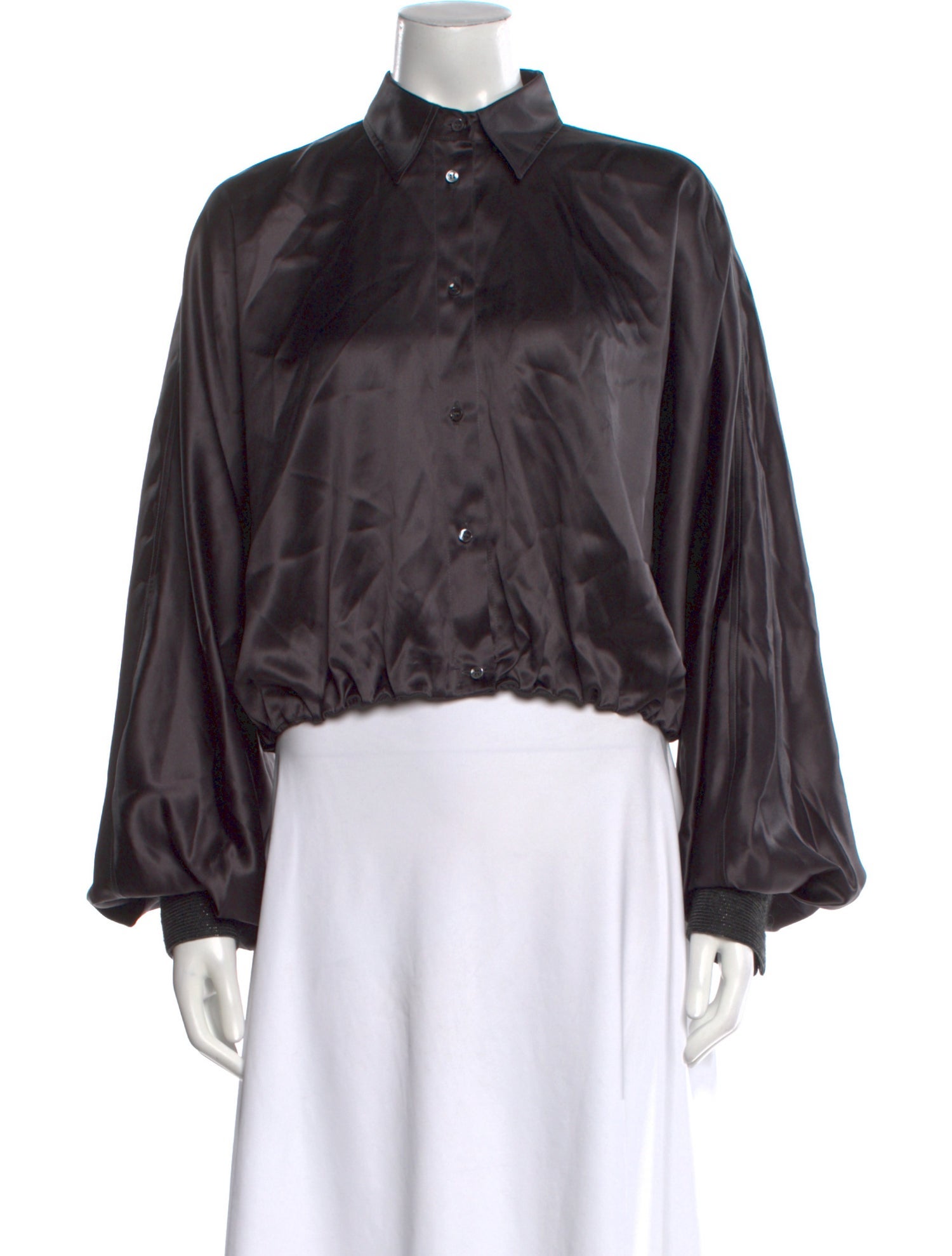 Brunello Cucinelli Silk Long Sleeve Blouse