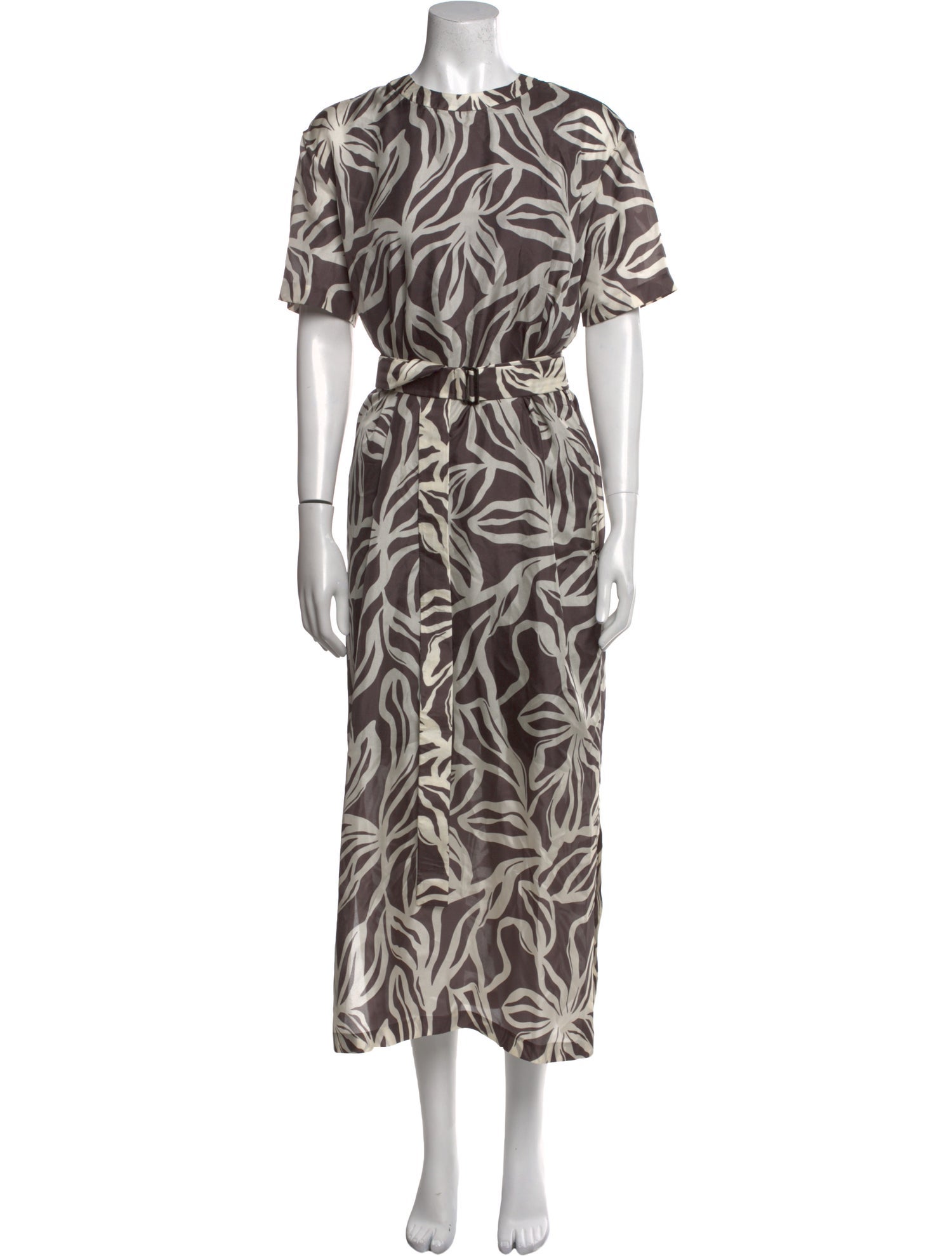 Brunello Cucinelli Silk Knee-Length Dress w/ Tags