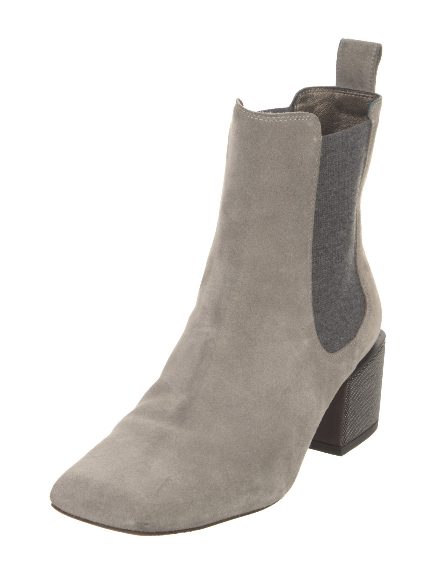 Brunello Cucinelli Monili Suede Chelsea Boots