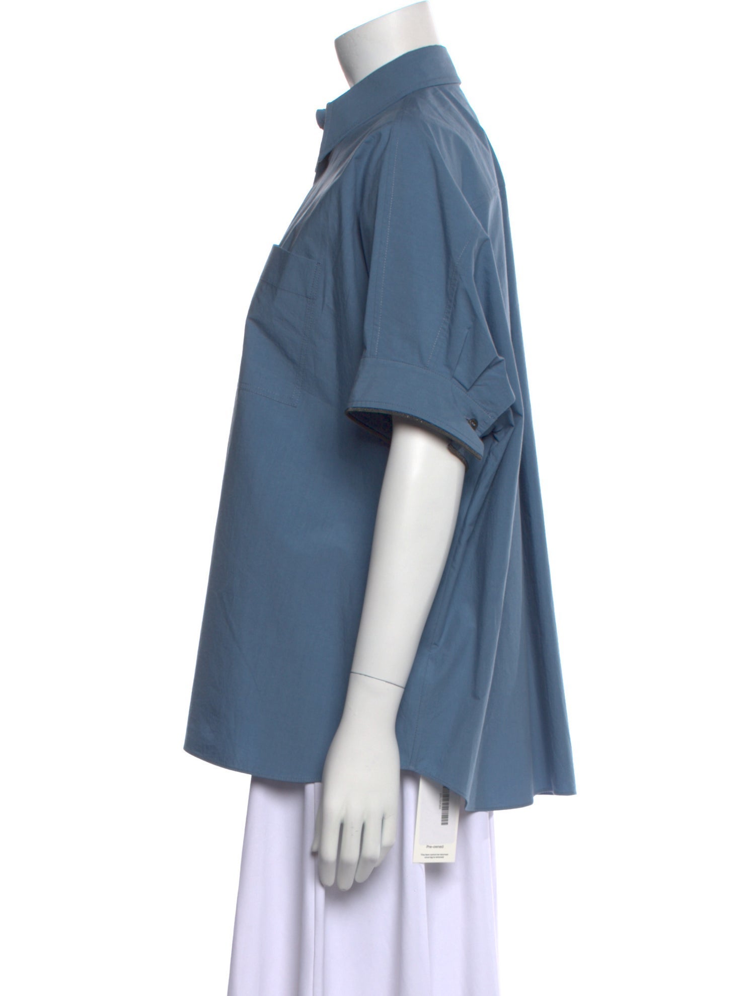 Brunello Cucinelli Short Sleeve Button-Up Top w/ Tags