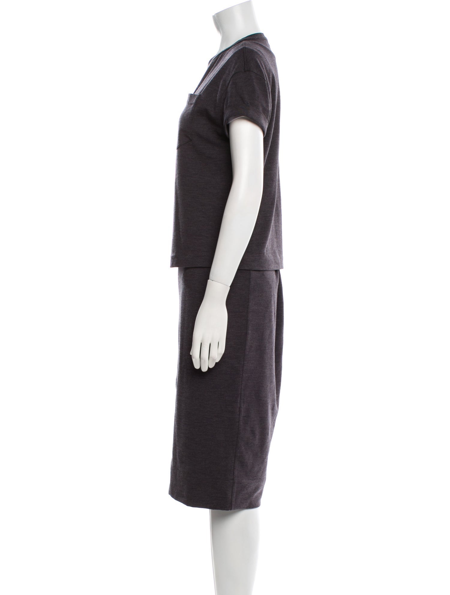 Brunello Cucinelli Virgin Wool Skirt Set