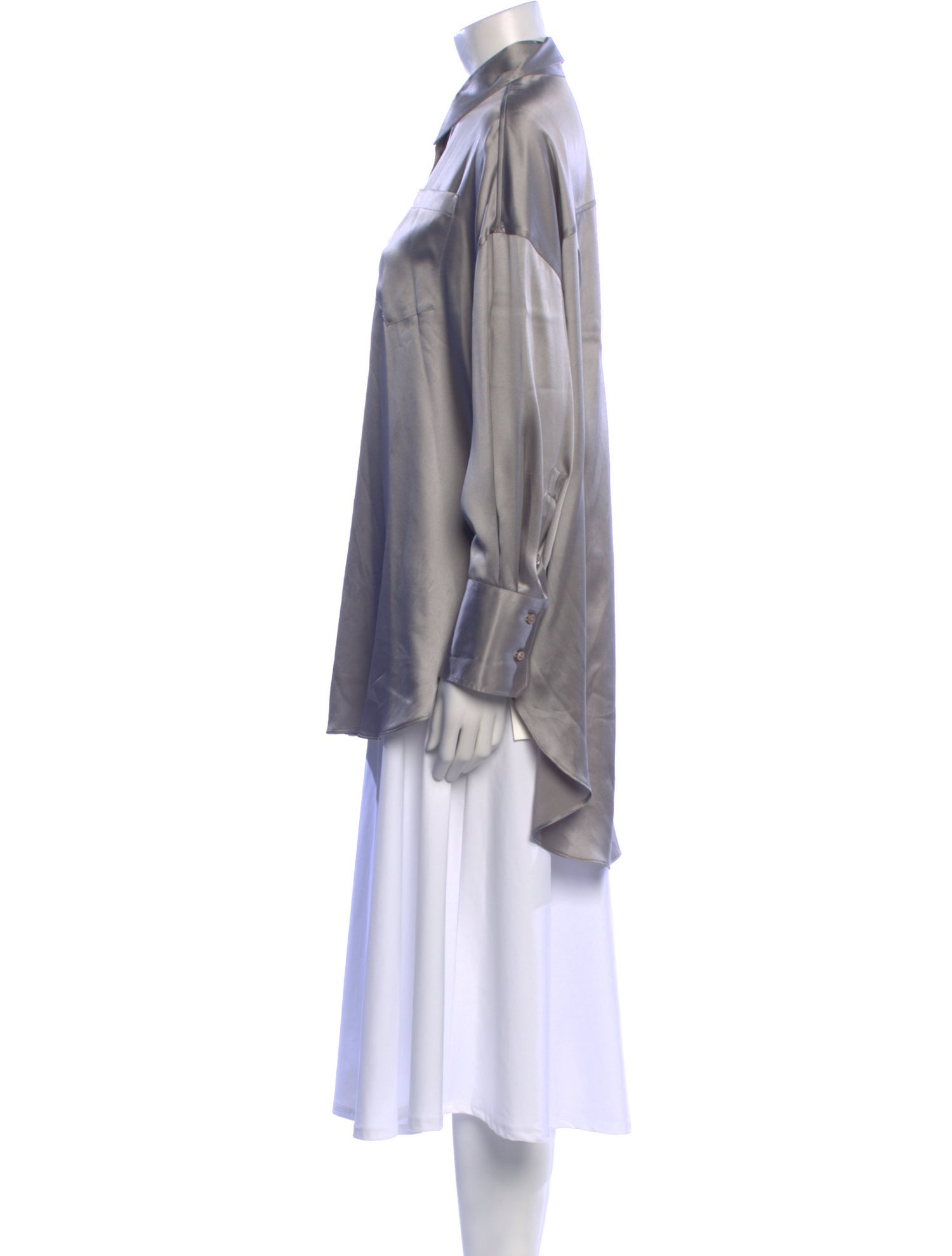 Brunello Cucinelli Silk Long Sleeve Tunic