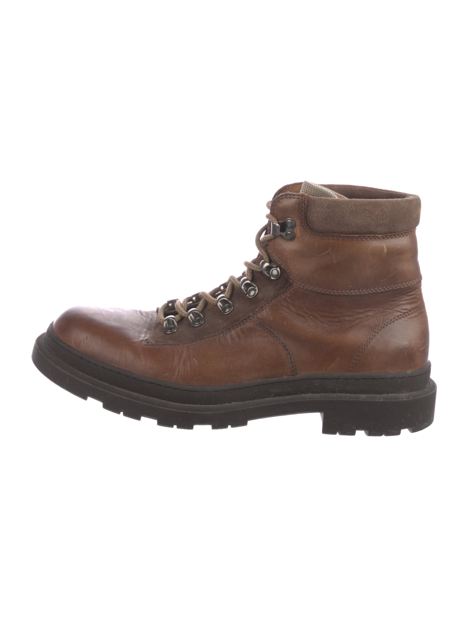 Brunello Cucinelli Leather Hiking Boots