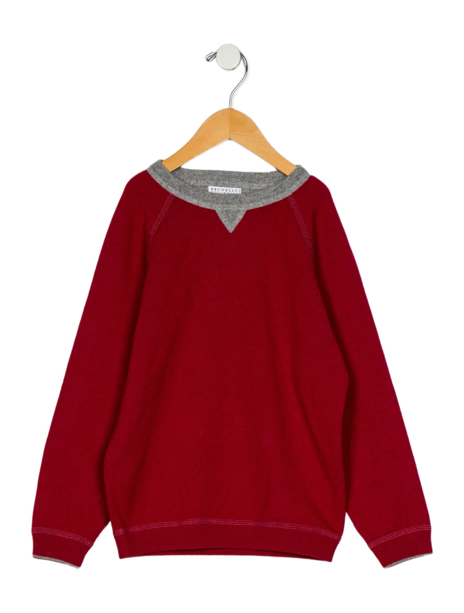 Brunello Cucinelli Boys' Wool-Blend Long Sleeve Sweater