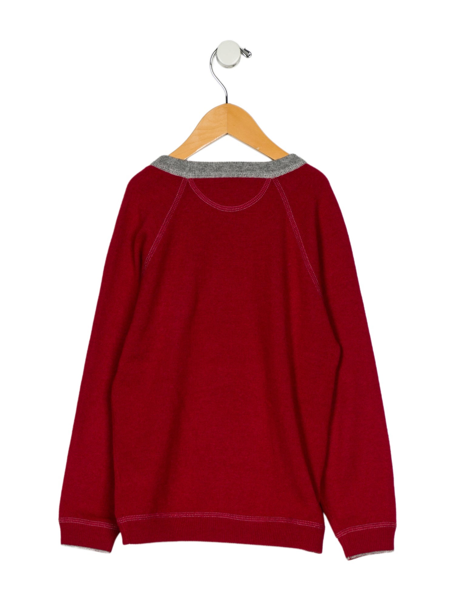 Brunello Cucinelli Boys' Wool-Blend Long Sleeve Sweater